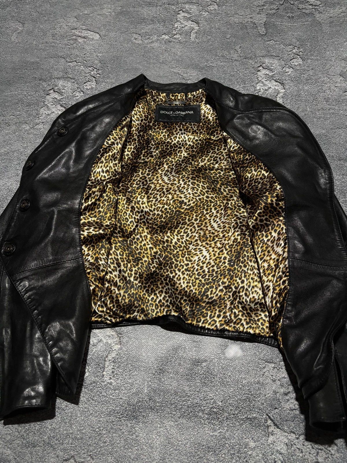 Dolce & Gabbana Archive Dolce&Gabbana Avant Garde Asimetric Leather Jacket Size XS / US 0-2 / IT 36-38 - 10 Thumbnail