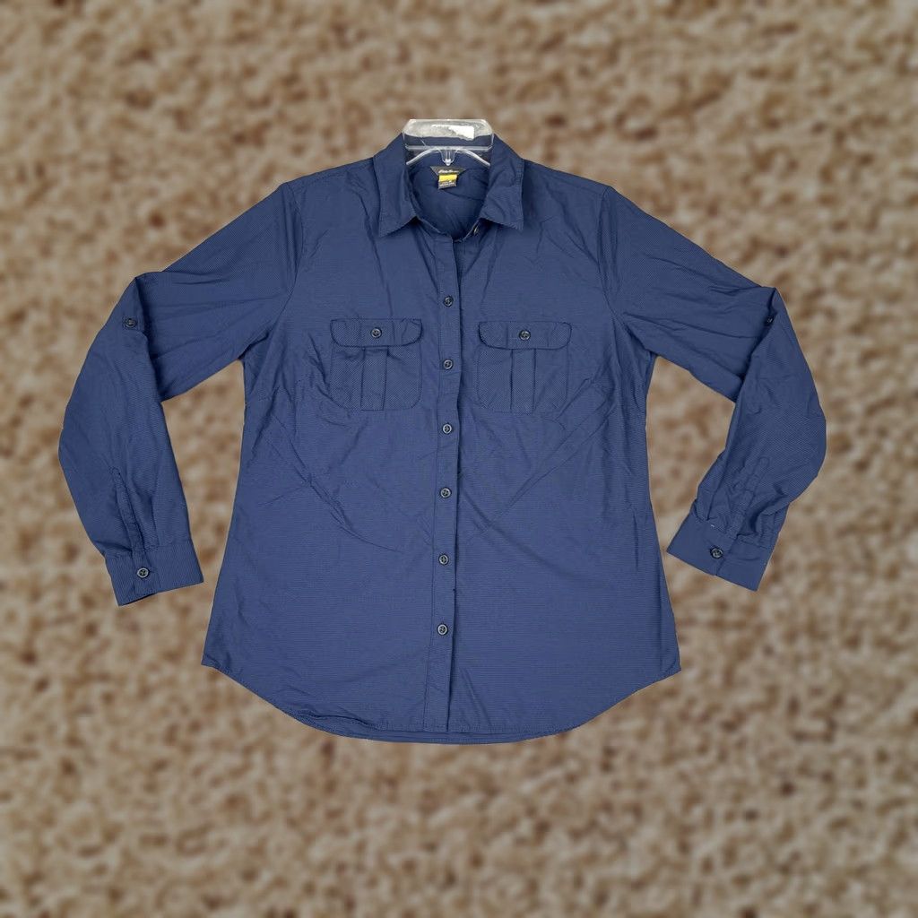 Eddie Bauer Eddie Bauer Shirt Womens Medium Blue Long Sleeve Button Front Hiking Outdoor Size M / US 6-8 / IT 42-44 - 1 Thumbnail