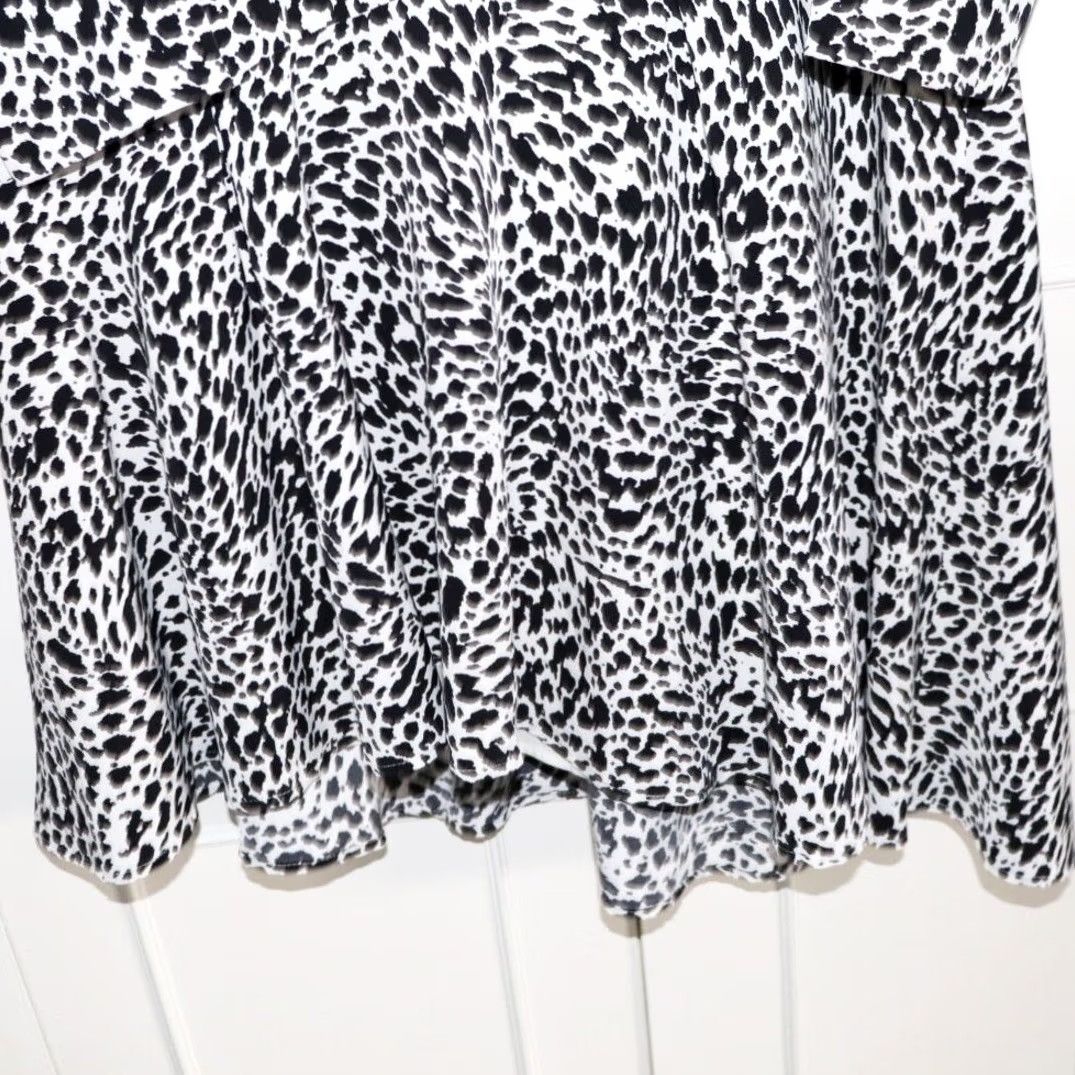 Vince Camuto Vince Camuto Dress UK 12 Womens Black White Animal Print L/S Pre Loved Vgc Dress Size XL / US 12-14 / IT 48-50 - 4 Thumbnail