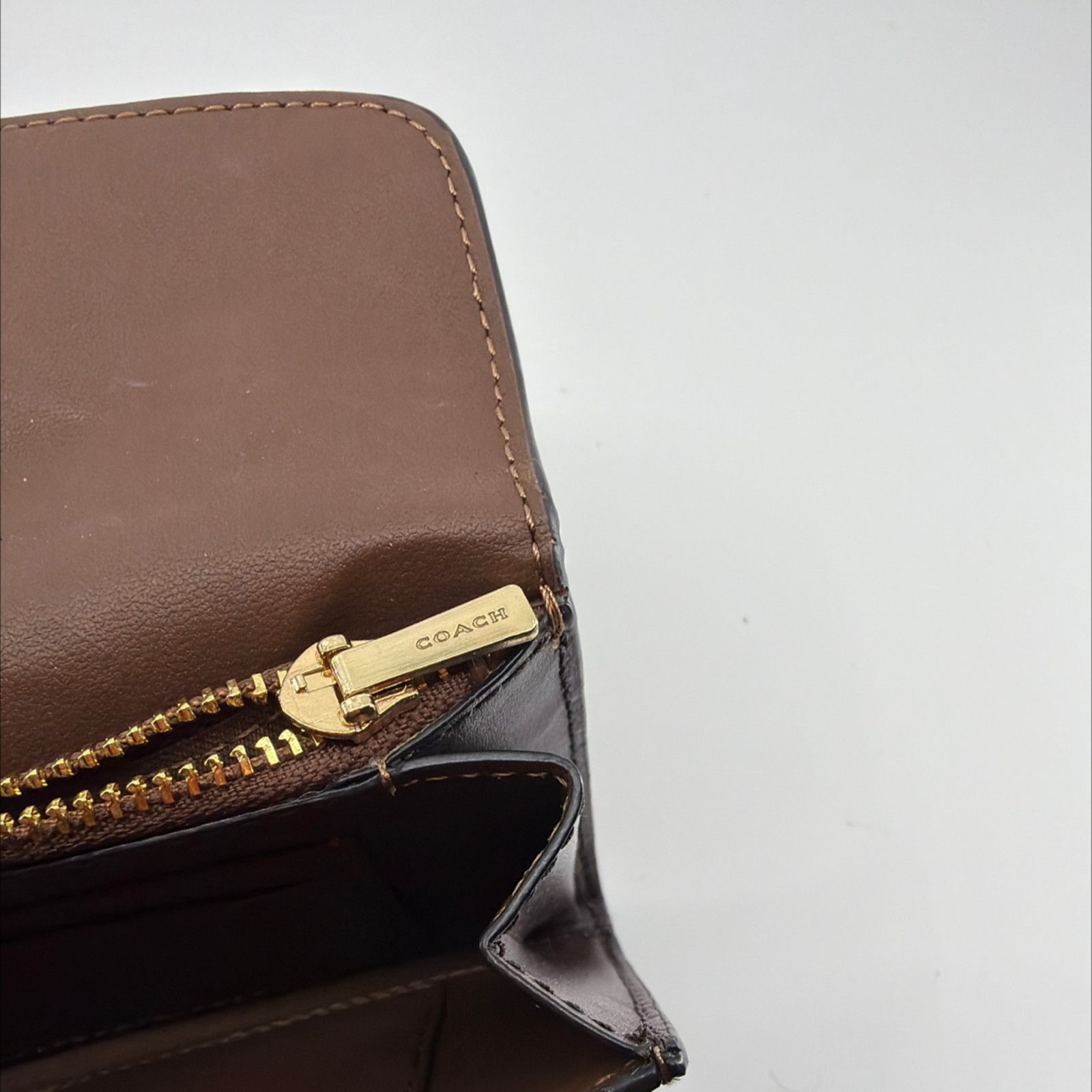 Coach Coach Buckle Small Wallet Brown Signature Canvas Size ONE SIZE - 7 Thumbnail