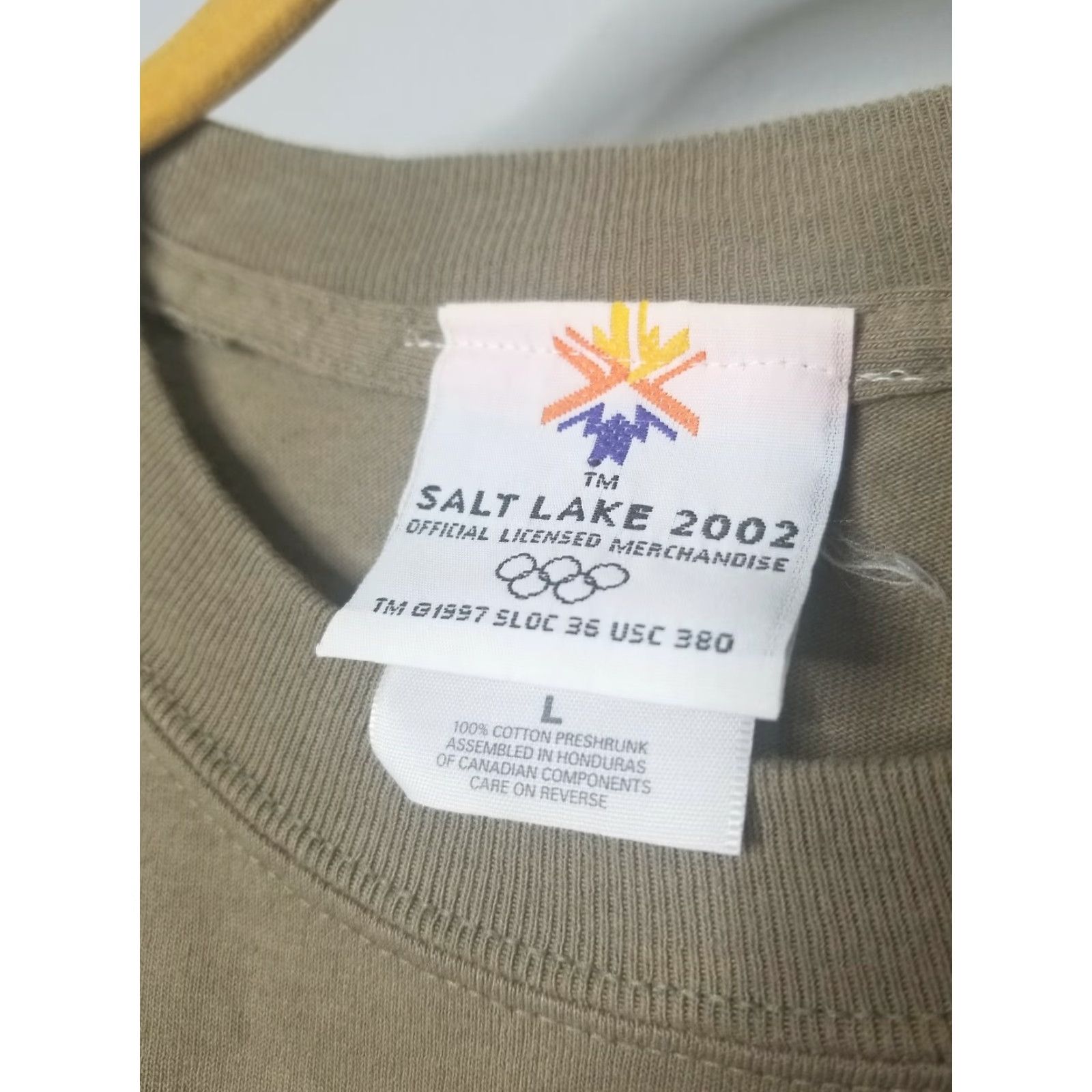 Vintage Retro Salt Lake City 2002 Olympic Winter Games Shirt American Flag Mens L Size US L / EU 52-54 / 3 - 3 Thumbnail