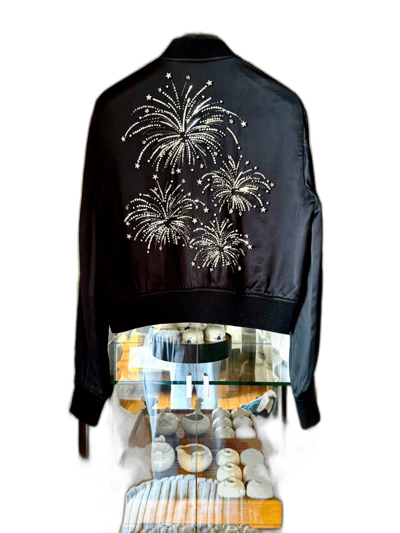 Saint Laurent Paris saint laurent black fireworks embroidery jacket Size US L / EU 52-54 / 3 - 1 Thumbnail