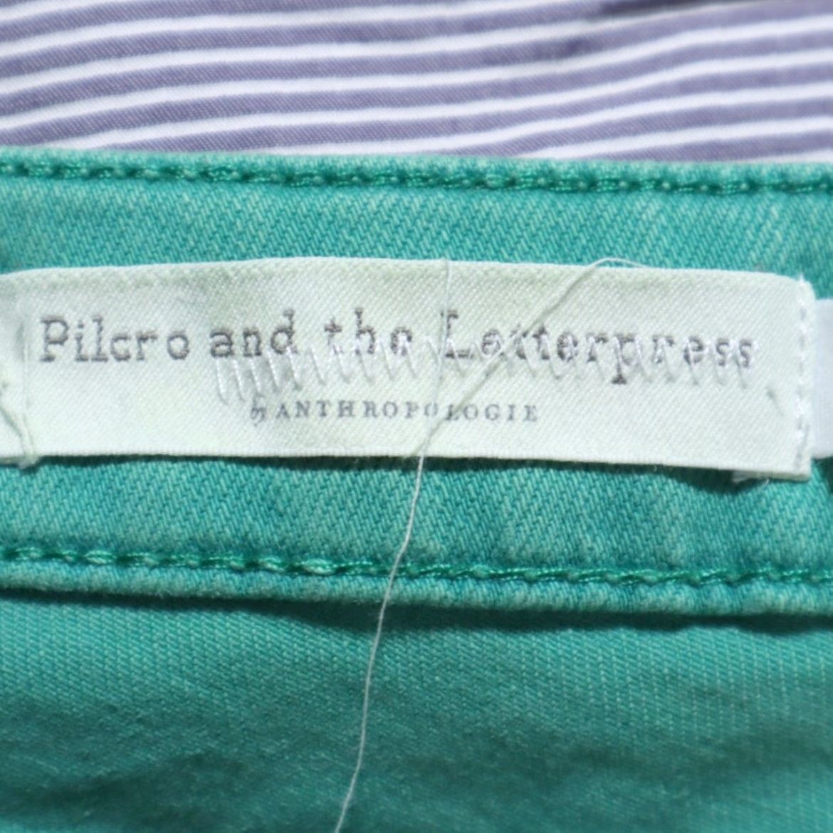 Vintage Pilcro and the Letterpress Stretch Mid-Rise Skinny Denim Jeans Green Women's 30 Size 30" / US 8 / IT 44 - 5 Thumbnail