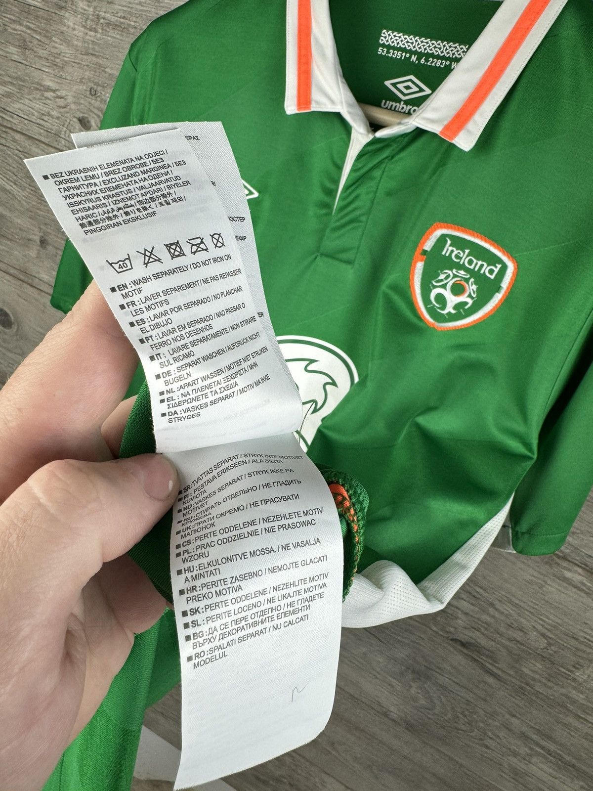 Umbro Ireland soccer jersey size XXL
