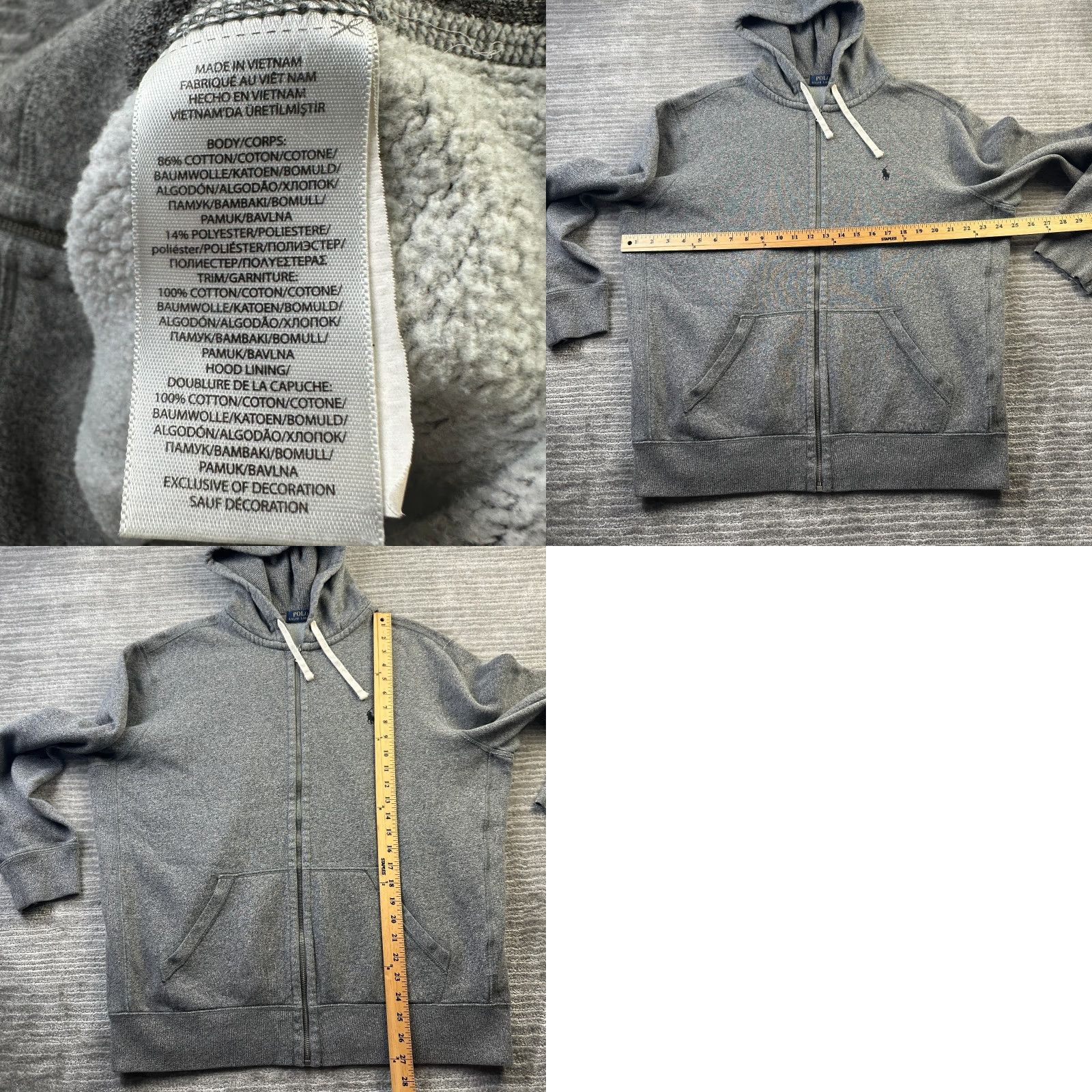 Polo Ralph Lauren Polo Ralph Lauren Hoodie Mens Extra Large Gray Pony Full Zip Heavy Knit Size US XL / EU 56 / 4 - 8 Thumbnail