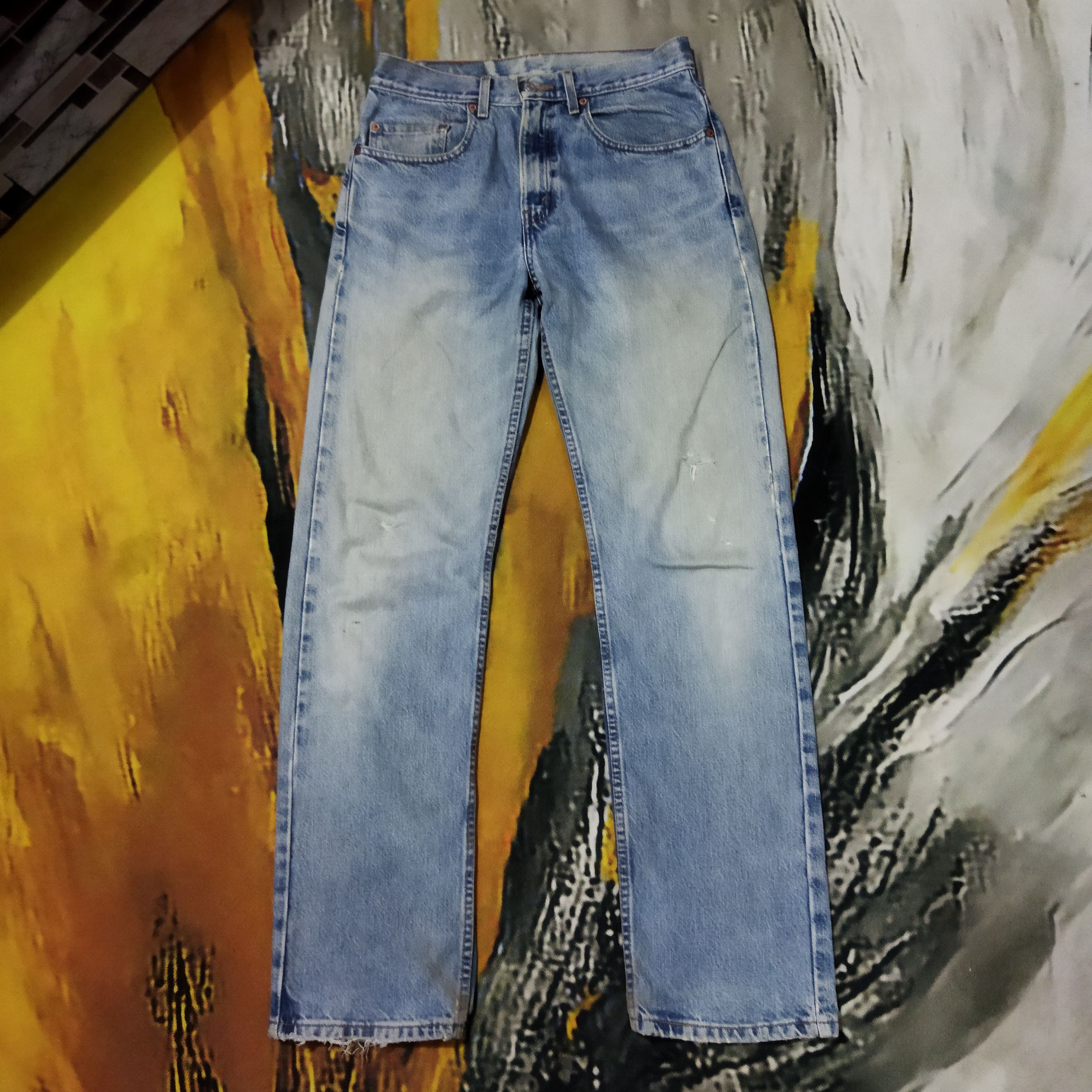 Levi's × Vintage VINTAGE LEVIS 505 DISTRESSED FADED BLUE JEANS PANTS Size US 31 - 1 Thumbnail