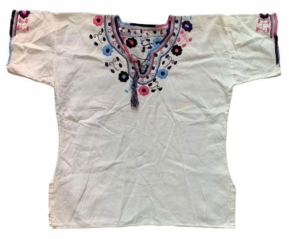 Designer Pre Owned Embroidered White Hand Made Blouse L Size L / US 10 / IT 46 - 5 Thumbnail