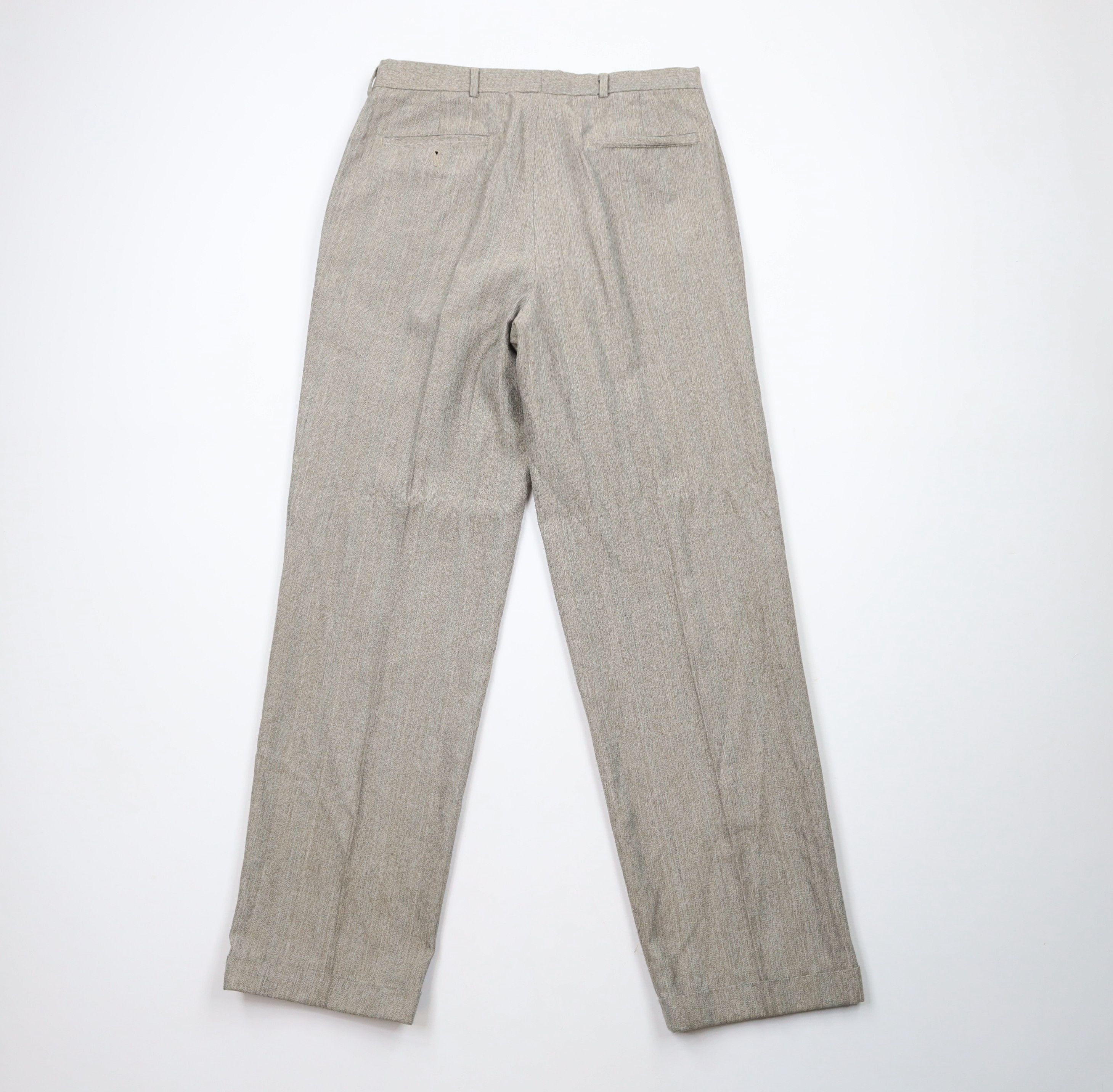 Vintage Vintage 90s Streetwear Pleated Cuffed Chino Pants Trousers Size US 32 / EU 48 - 11 Thumbnail