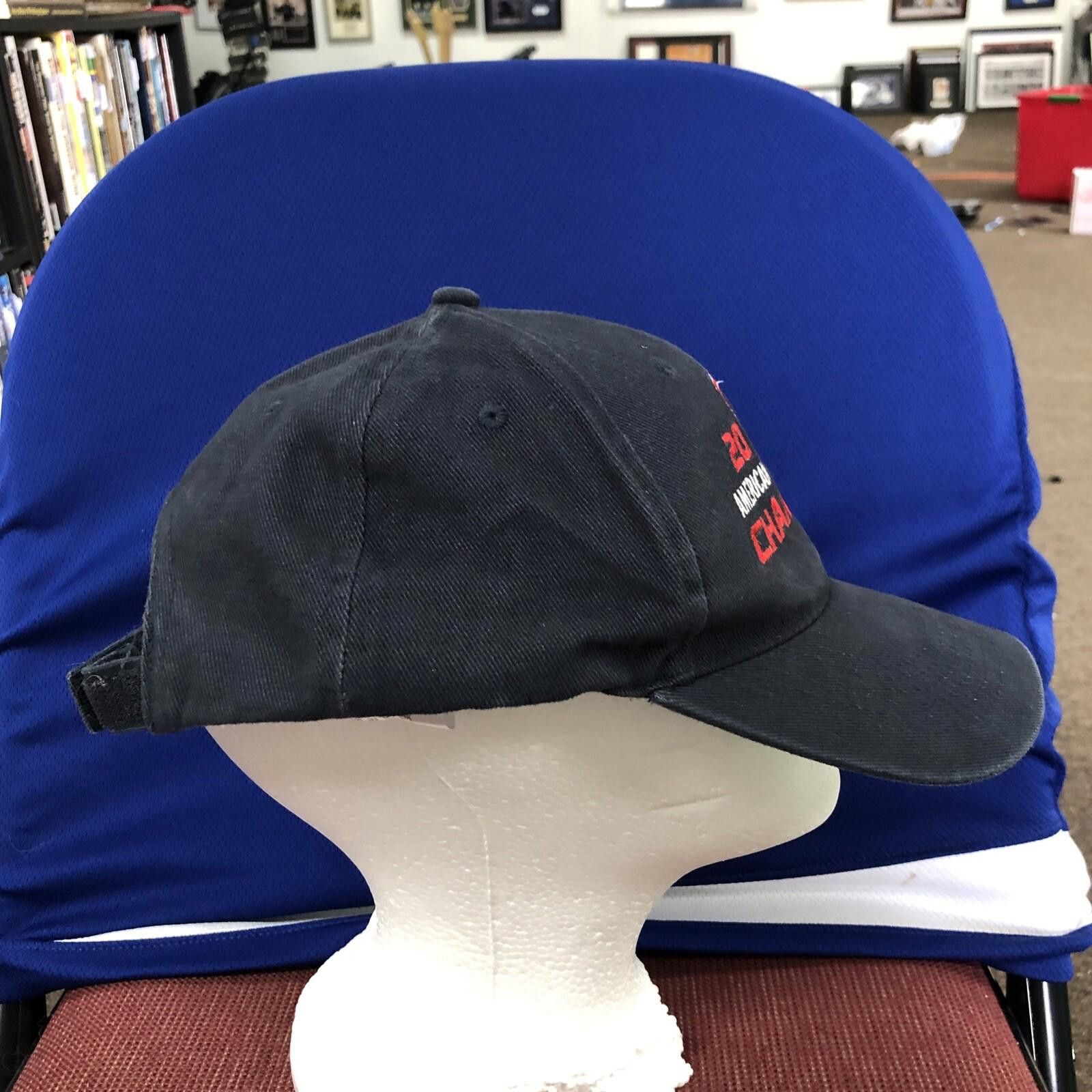 Designer Boston Red Sox Hat Strapback Cap Mens Blue 2004 AL Champions Size ONE SIZE - 4 Thumbnail