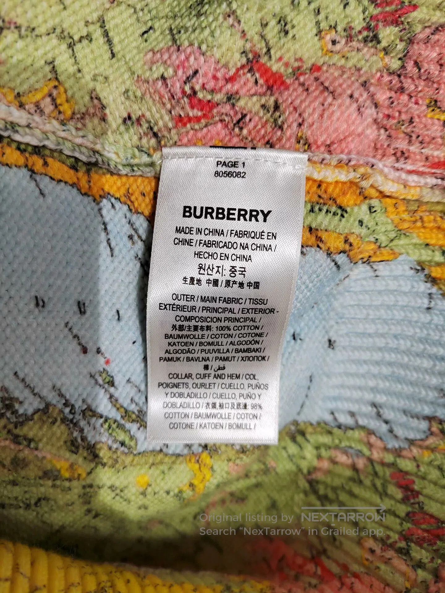 Burberry Burberry Map Print Sweater for Men. Size US S / EU 44-46 / 1 - 6 Thumbnail