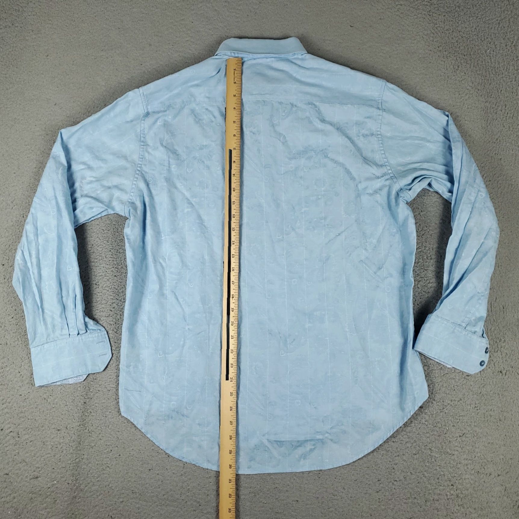 Robert Graham VINTAGE Robert Graham Men's Shirt Adult Large Light Blue Floral Button Up Long Sleeve Size US L / EU 52-54 / 3 - 6 Thumbnail