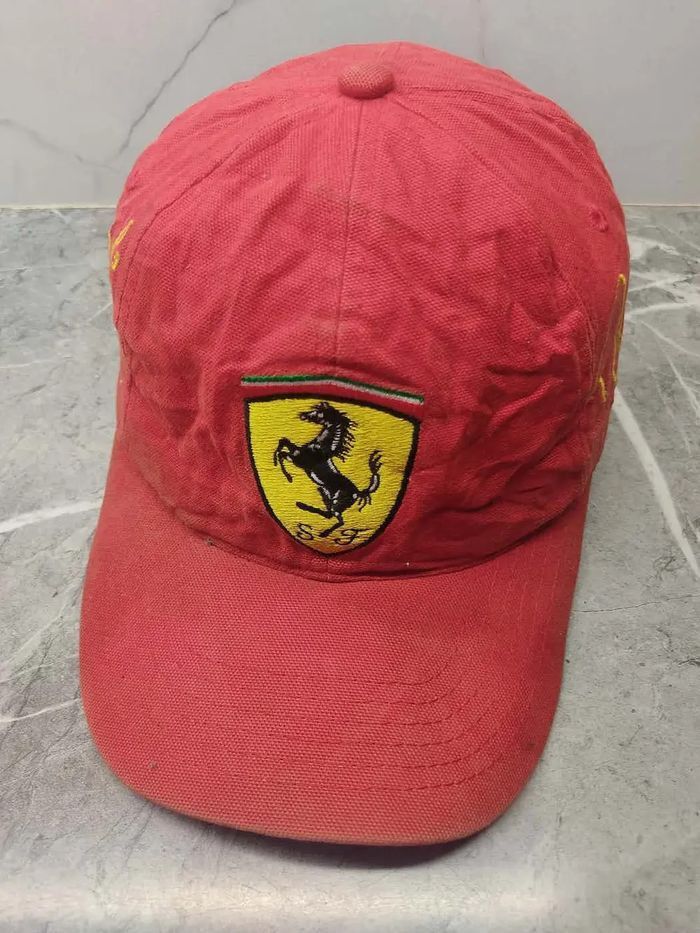Ferrari Vintage Ferarri Rubens Barrichello Signature Cap Hat Size ONE SIZE - 1 Thumbnail