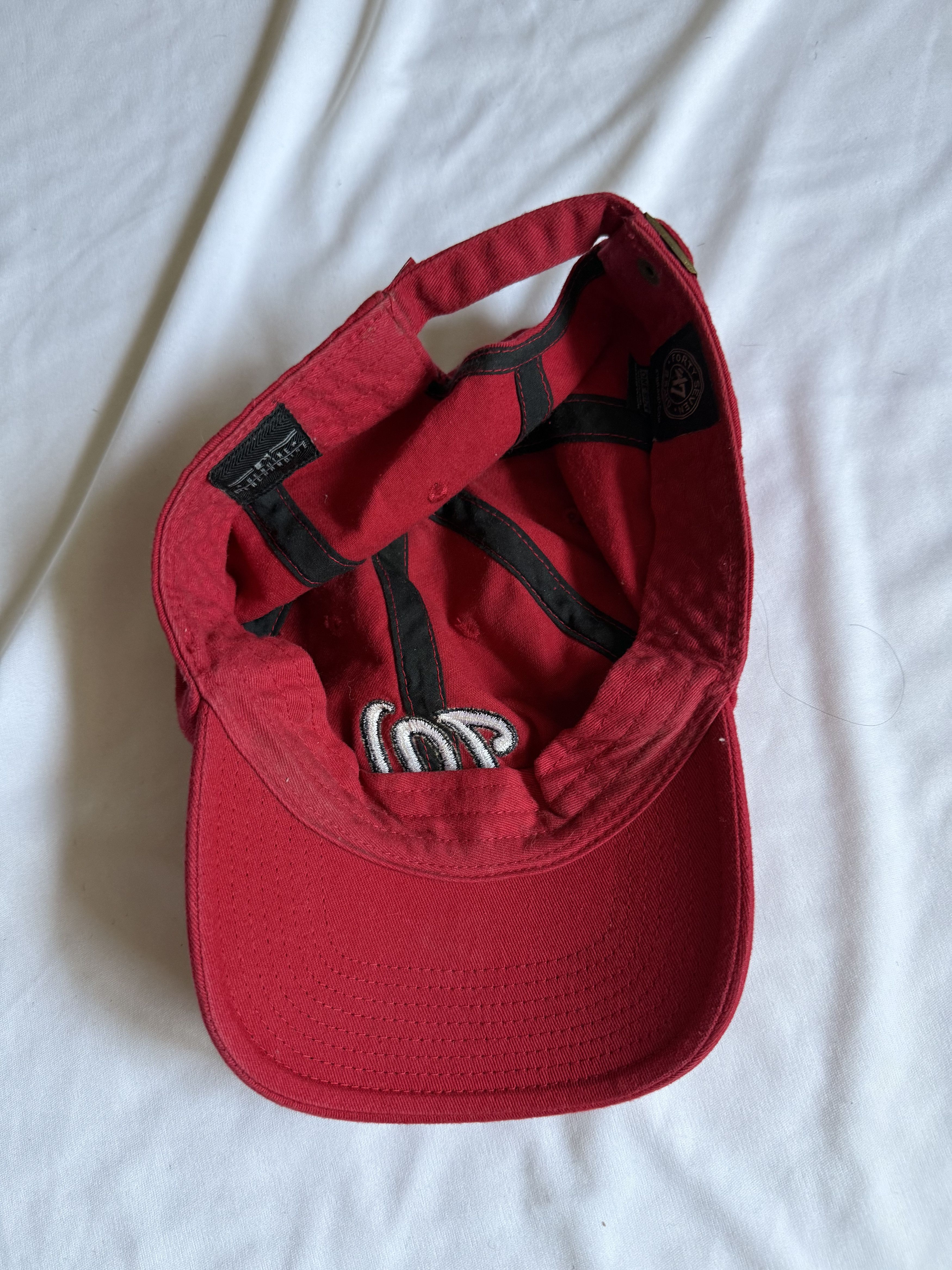 47 Brand Washington Nationals '47 Clean Up Adjustable Cotton Hat Red Size ONE SIZE - 3 Thumbnail