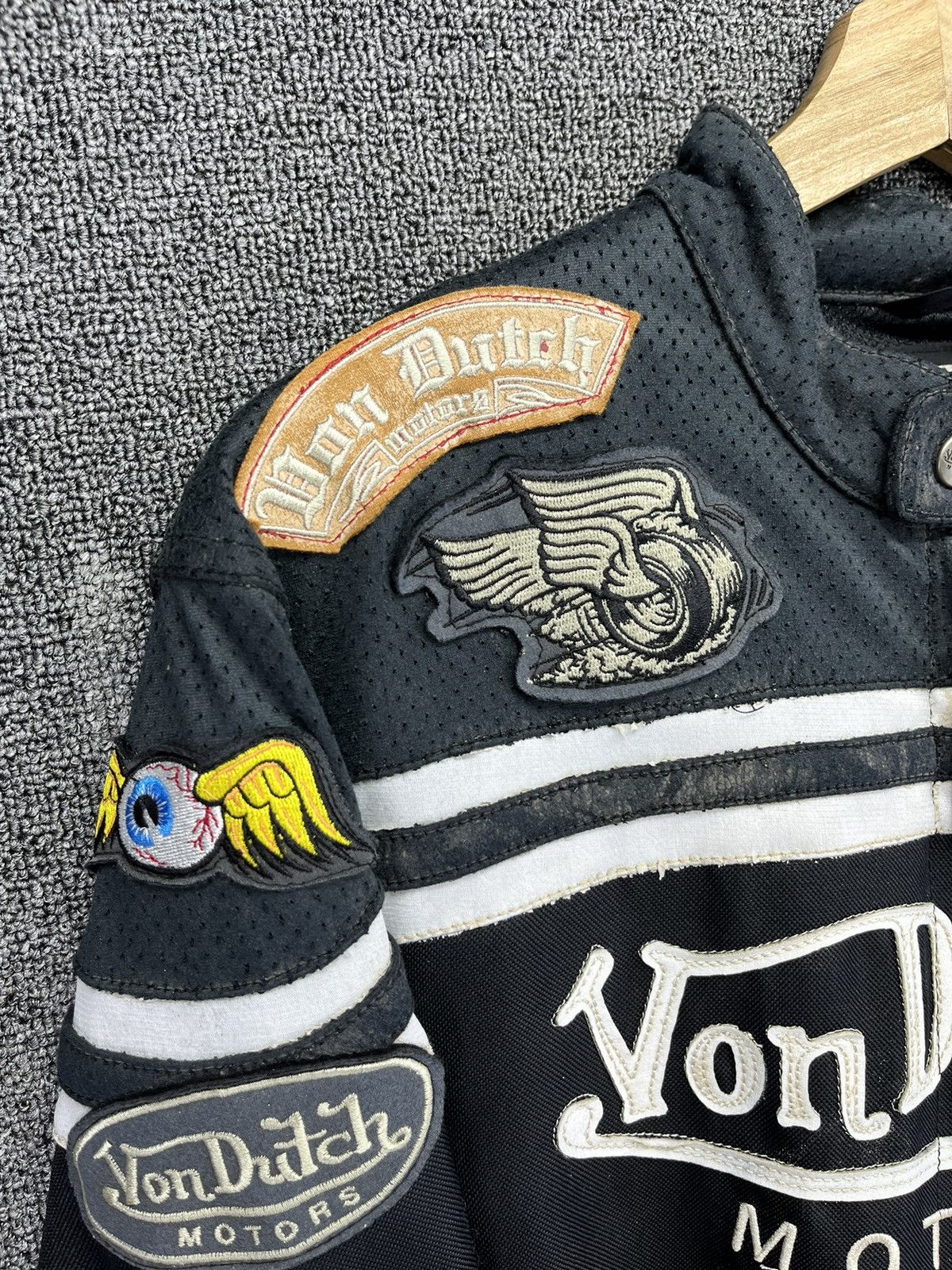 Von Dutch Vintage Von Dutch Trashed Rare Motor Racing Jacket Size US L / EU 52-54 / 3 - 14 Thumbnail