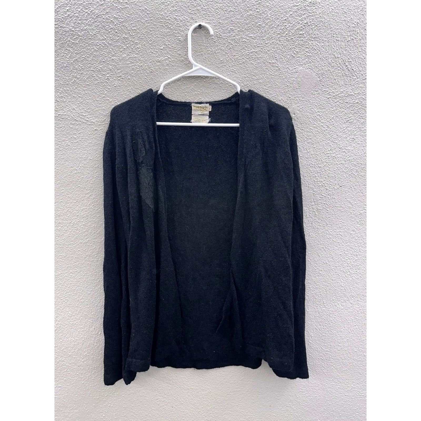 Vintage VINTAGE Beldoch Cardigan Womens Large Black Open Front VTG Size L / US 10 / IT 46 - 2 Thumbnail