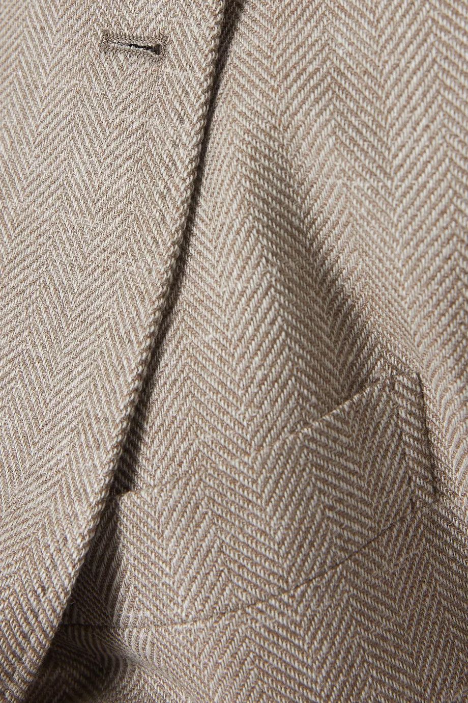 Brunello Cucinelli o1w1db10126 Deconstructed Cavallo Blazer in Light Brown Size US S / EU 44-46 / 1 - 4 Thumbnail