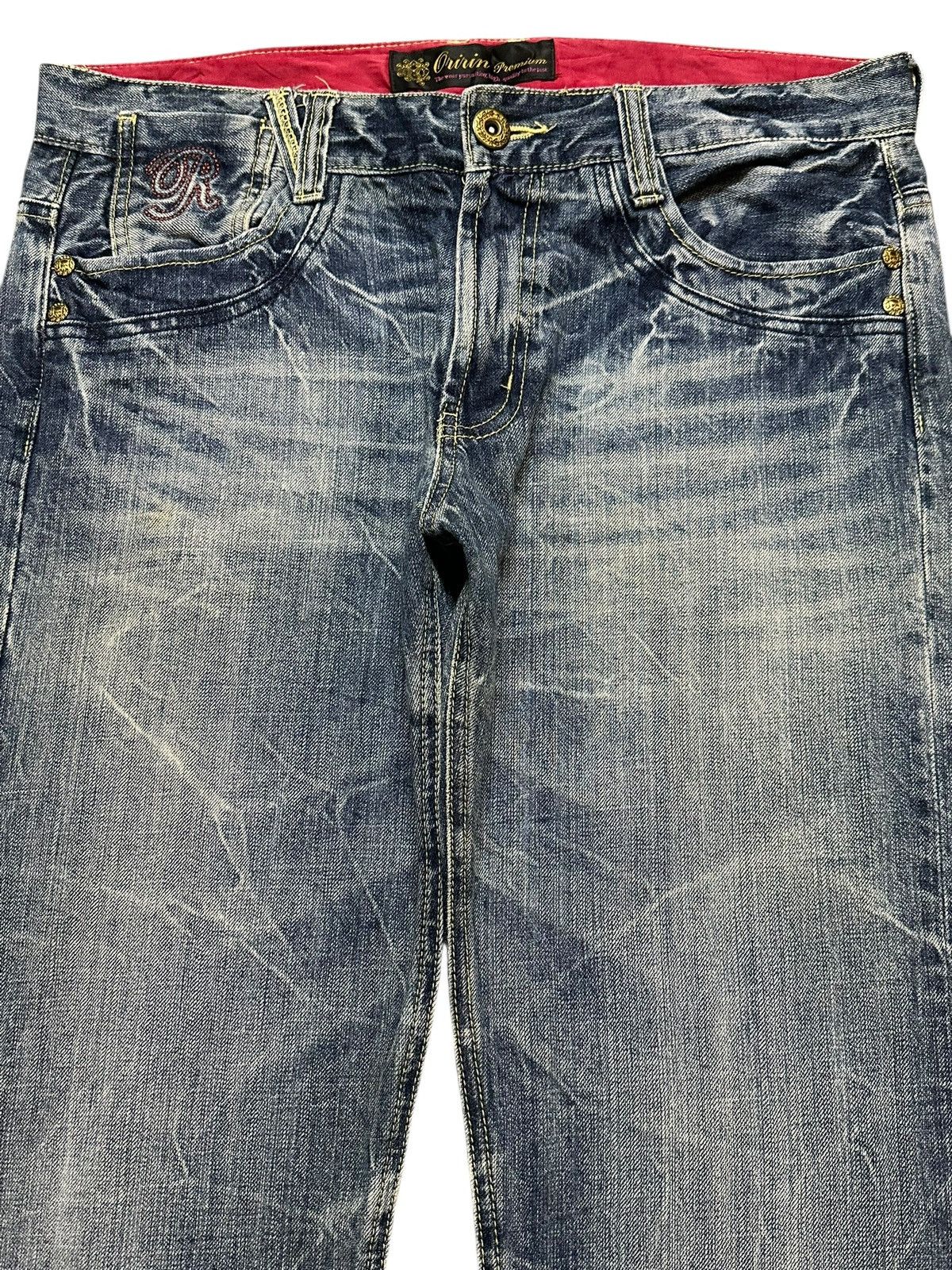 Japanese Brand Vintage Japanese Brand Blue Thunder Wash Style Loose Jeans Size US 34 / EU 50 - 3 Thumbnail