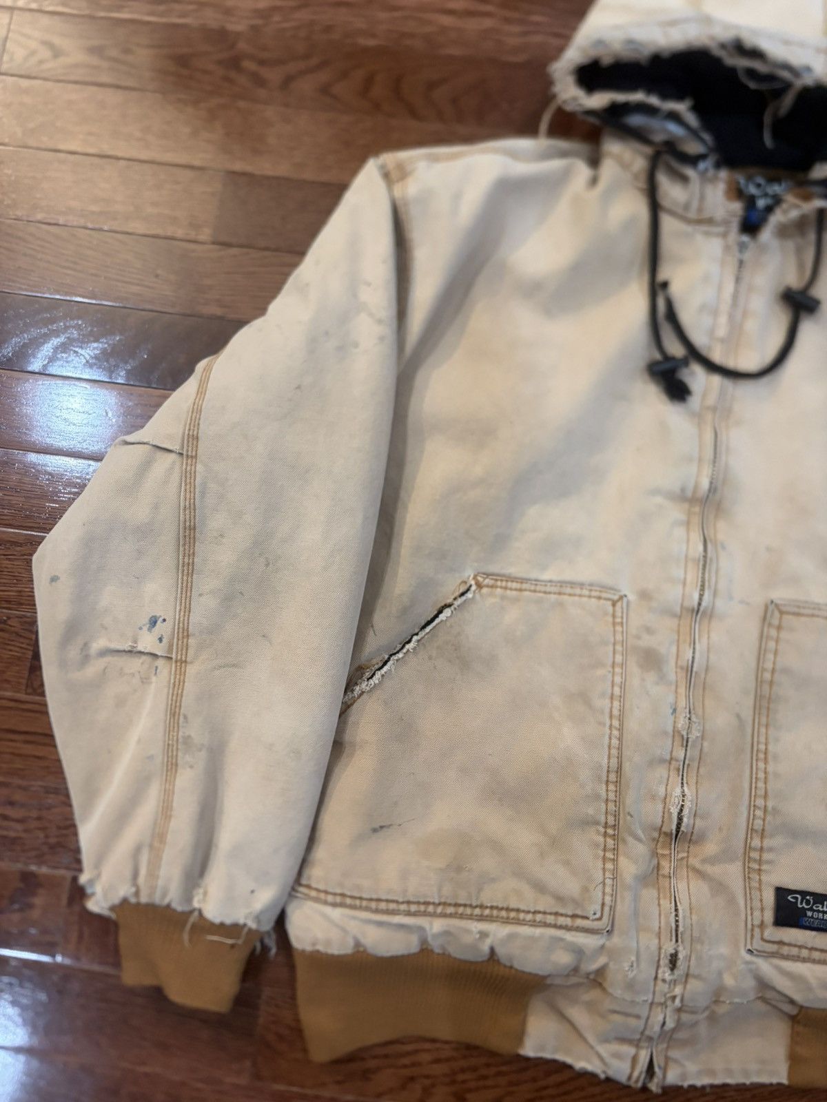 Walls Distressed Walls L Zip-Up Duck Canvas Work Jacket Beige Size US L / EU 52-54 / 3 - 3 Thumbnail