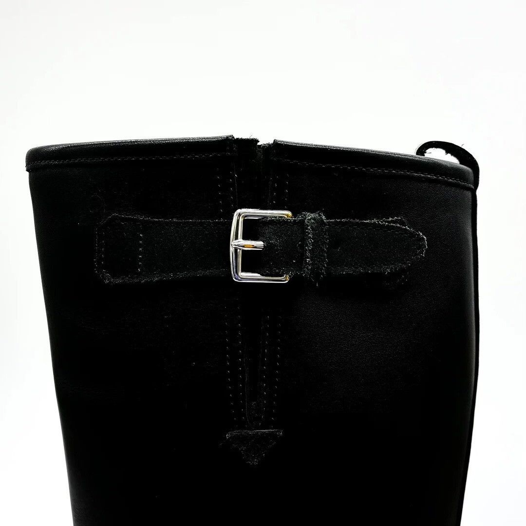 Hermes black calfskin leather Jumping boots Size US 7 / IT 37 - 5 Thumbnail