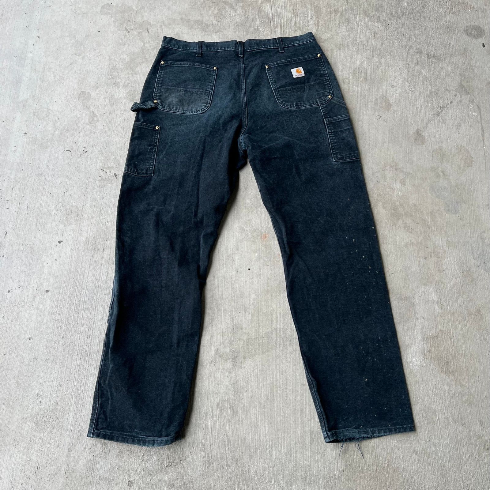 Carhartt × Vintage Carhartt faded black double knee work wear carpenter pants Size US 37 - 5 Thumbnail