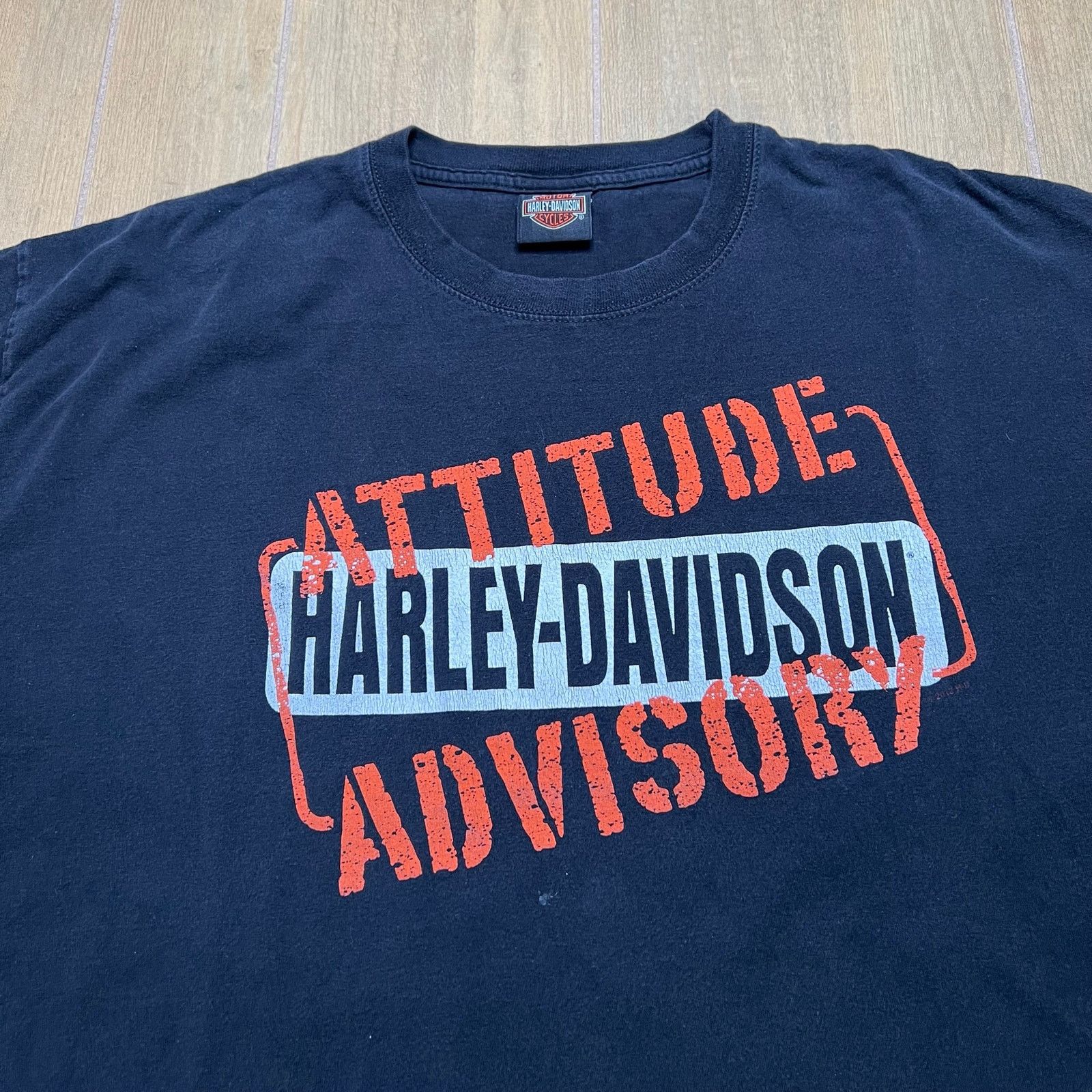 Harley Davidson Vintage Harley Davidson Attitude Advisory T Shirt Mens 2XL Size US XXL / EU 58 / 5 - 2 Thumbnail