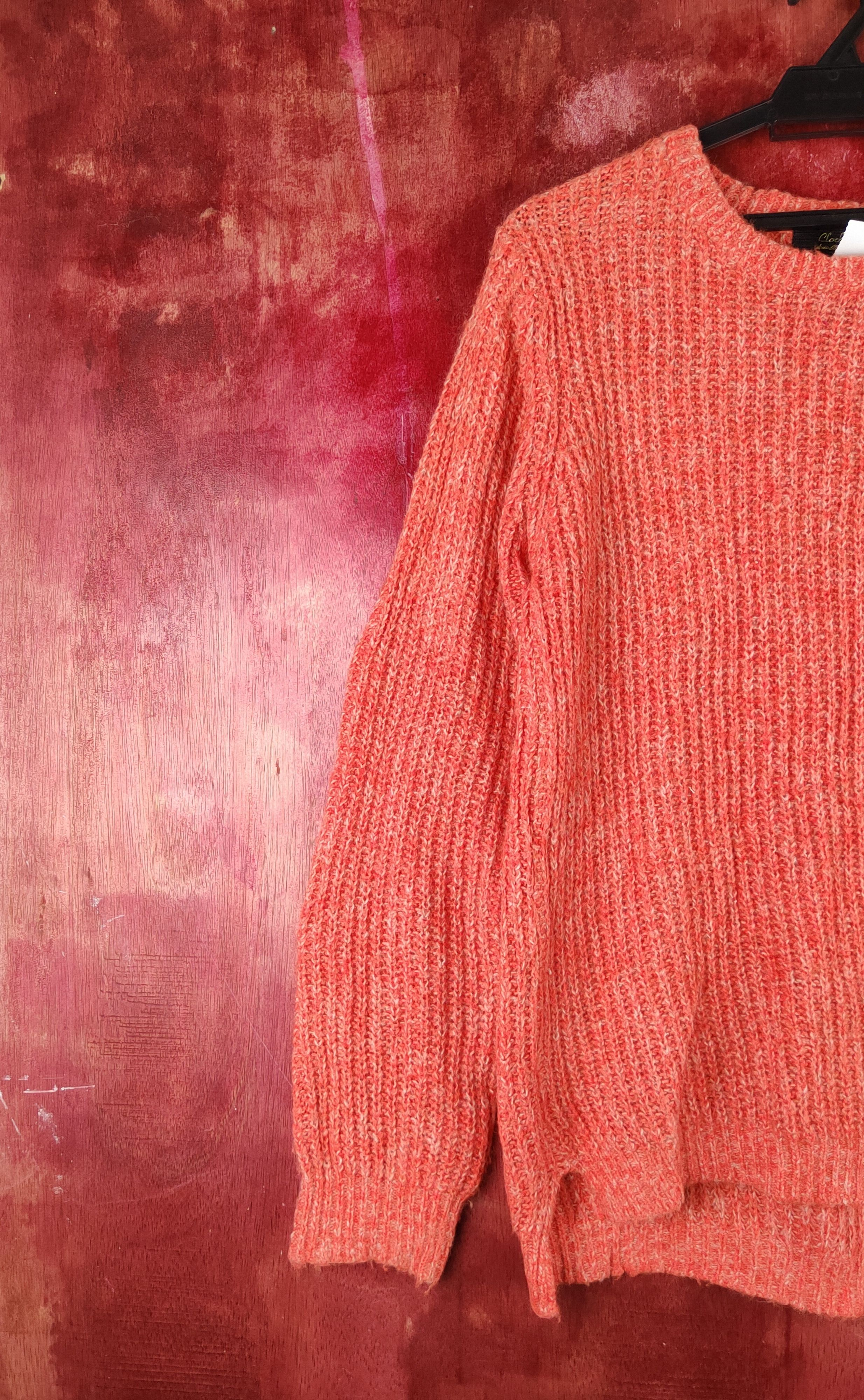 Japanese Brand × Vintage Cloche Orange Knitwear Sweatshirts #S2377 Size L / US 10 / IT 46 - 4 Thumbnail