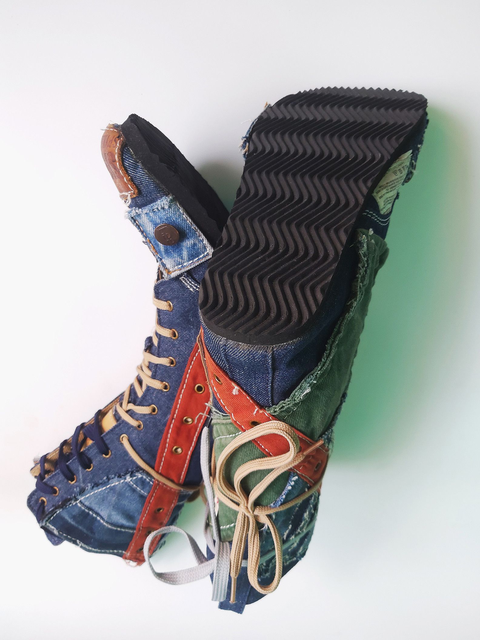 Other Upcycled Denim Artisanal Boot I One of a Kind I US9 Size US 9 / EU 42 - 5 Thumbnail