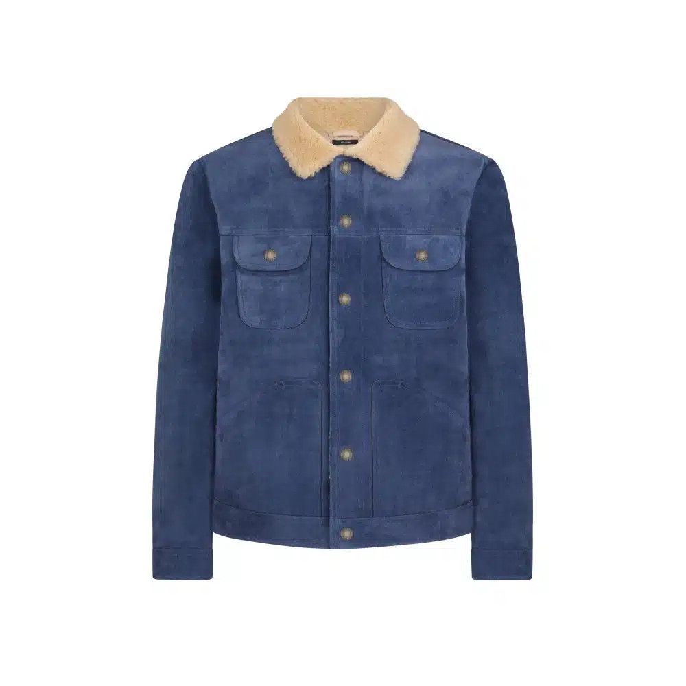 Tom Ford o1loc1c0225 LBS002 Leather Wear Blouson Jacket in Blue Size US M / EU 48-50 / 2 - 1 Thumbnail
