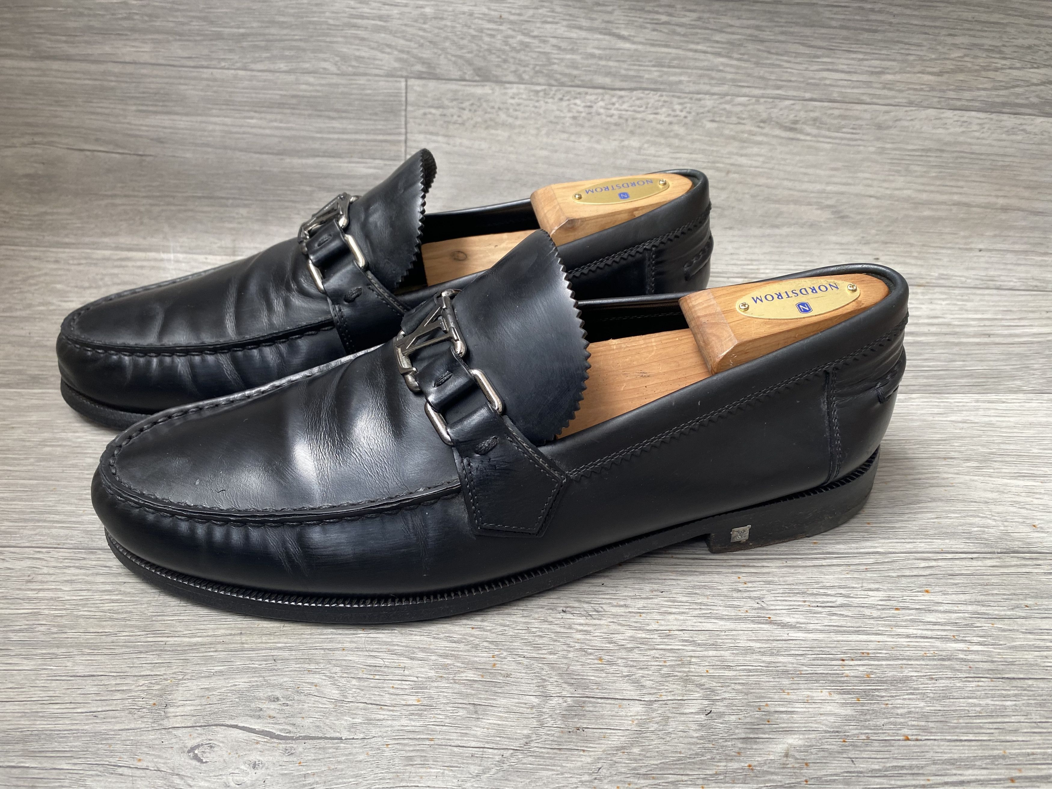 Louis Vuitton Louis Vuitton montecarlo black slip on loafers sz 42 Size US 9 / EU 42 - 4 Thumbnail