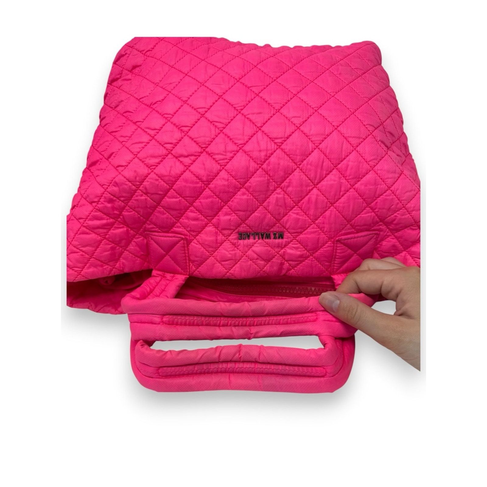 MZ Wallace MZ Wallace Small Metro Quilt Neon Pink Fluorescent Tote Bag Size ONE SIZE - 8 Thumbnail