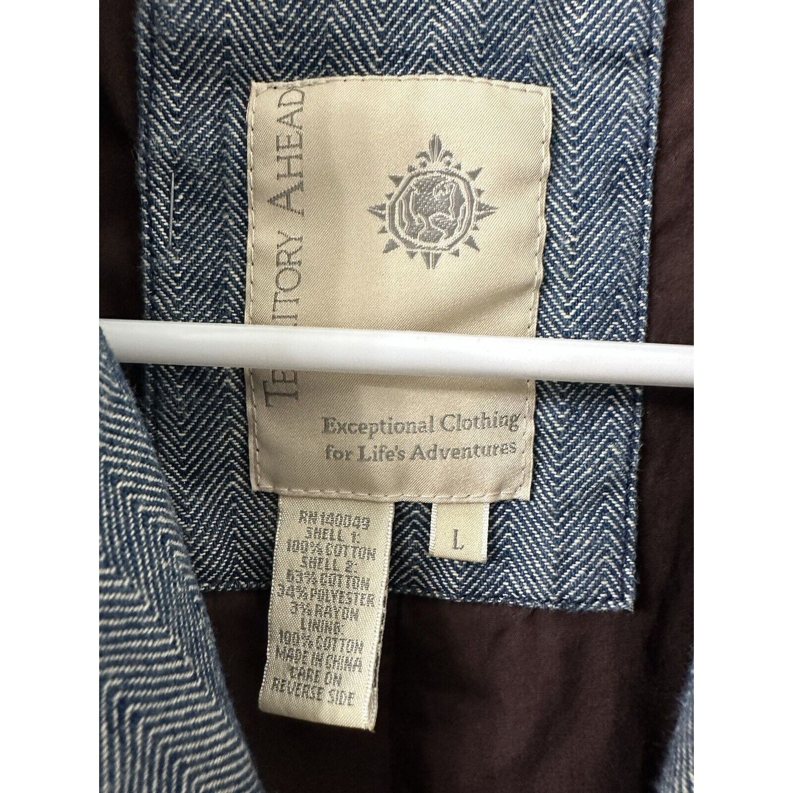 The Territory Ahead VTG TERRITORY AHEAD COTTON TWILL LINED BLUE BLAZER JACKET Size US L / EU 52-54 / 3 - 3 Thumbnail