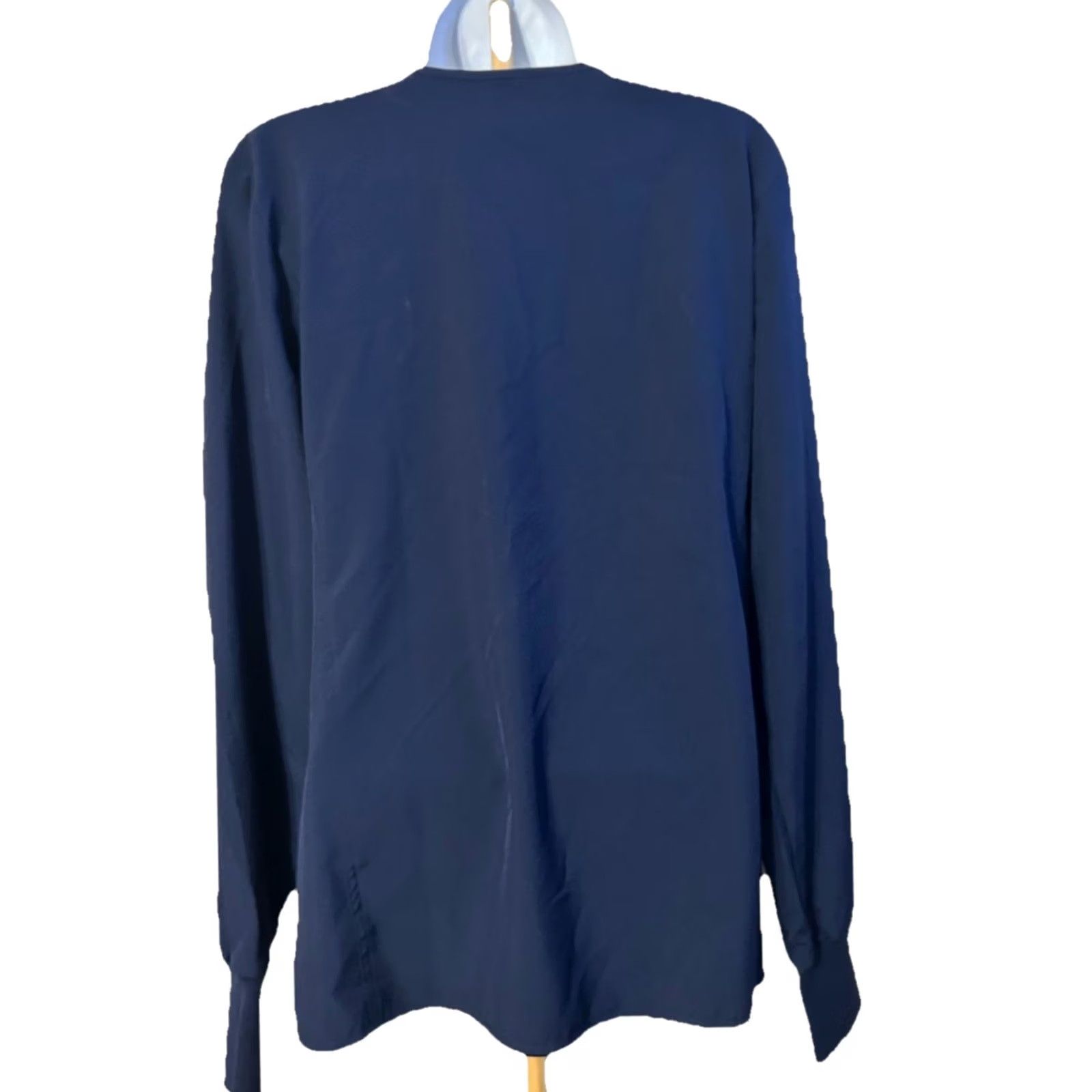 Vintage Med Couture Scrubs Top Navy Blue Long Sleeve Full Zip Pockets Women M Size M / US 6-8 / IT 42-44 - 3 Thumbnail