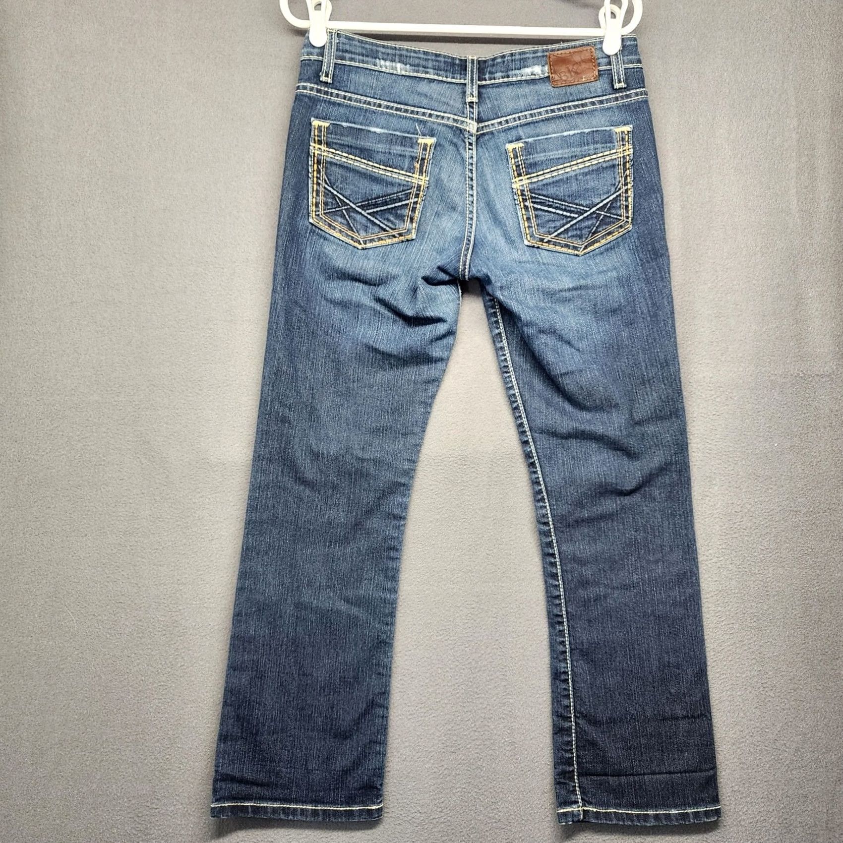 BKE BKE Womens Jeans Payton Size 27 Low Rise Straight Dark Wash Stretch Casual Size 27" / US 4 / IT 40 - 2 Thumbnail