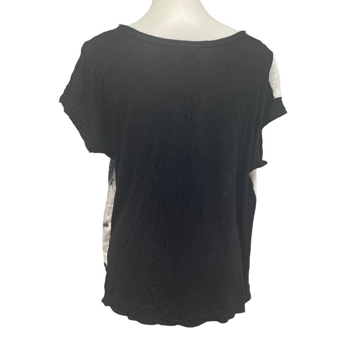 Apt. 9 Apt 9 Womens Large Graphic Short Sleeve Scoop Neck Blouse Size L / US 10 / IT 46 - 4 Thumbnail