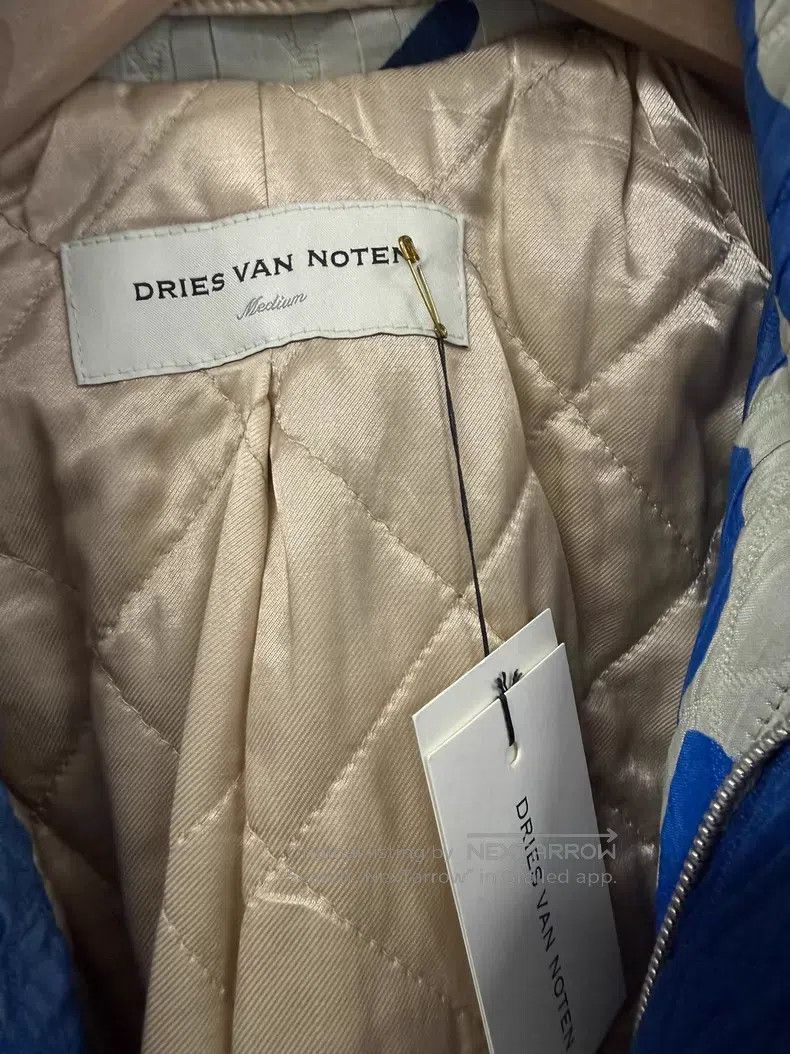 Dries Van Noten Dries Van Noten Blue and White Porcelain Print Cotton Padd Size US M / EU 48-50 / 2 - 3 Thumbnail