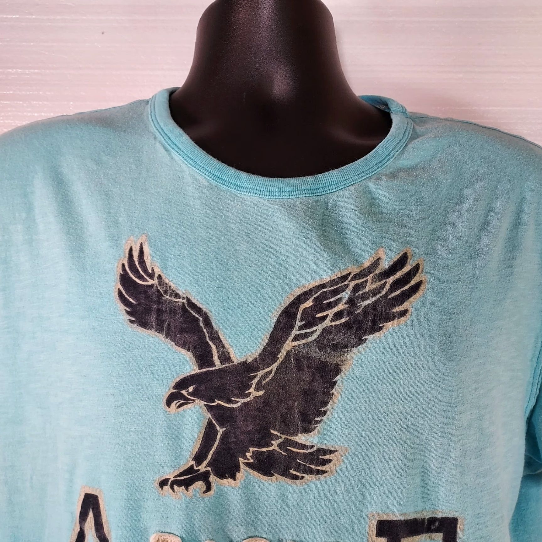 American Eagle Outfitters American Eagle Mens XL Crew Neck T-Shirt Athletic Fit Short Sleeves BLUE Size US XL / EU 56 / 4 - 5 Thumbnail