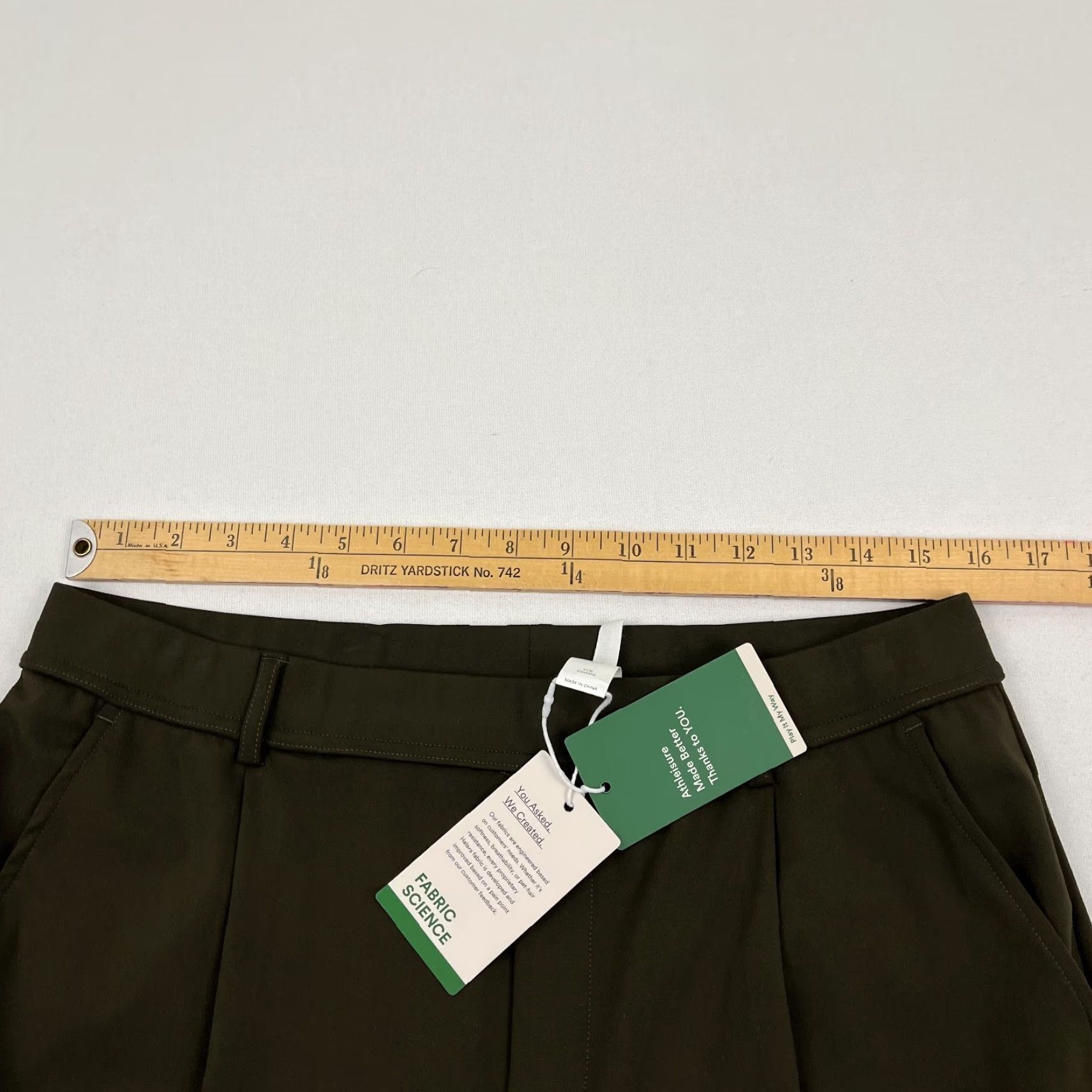 Vintage Halara HaloTek Air Pants Womens Green High Waisted Pull On Elastic Waist Stretch Pockets Ankle Wide-Leg Size 27" / US 4 / IT 40 - 3 Thumbnail