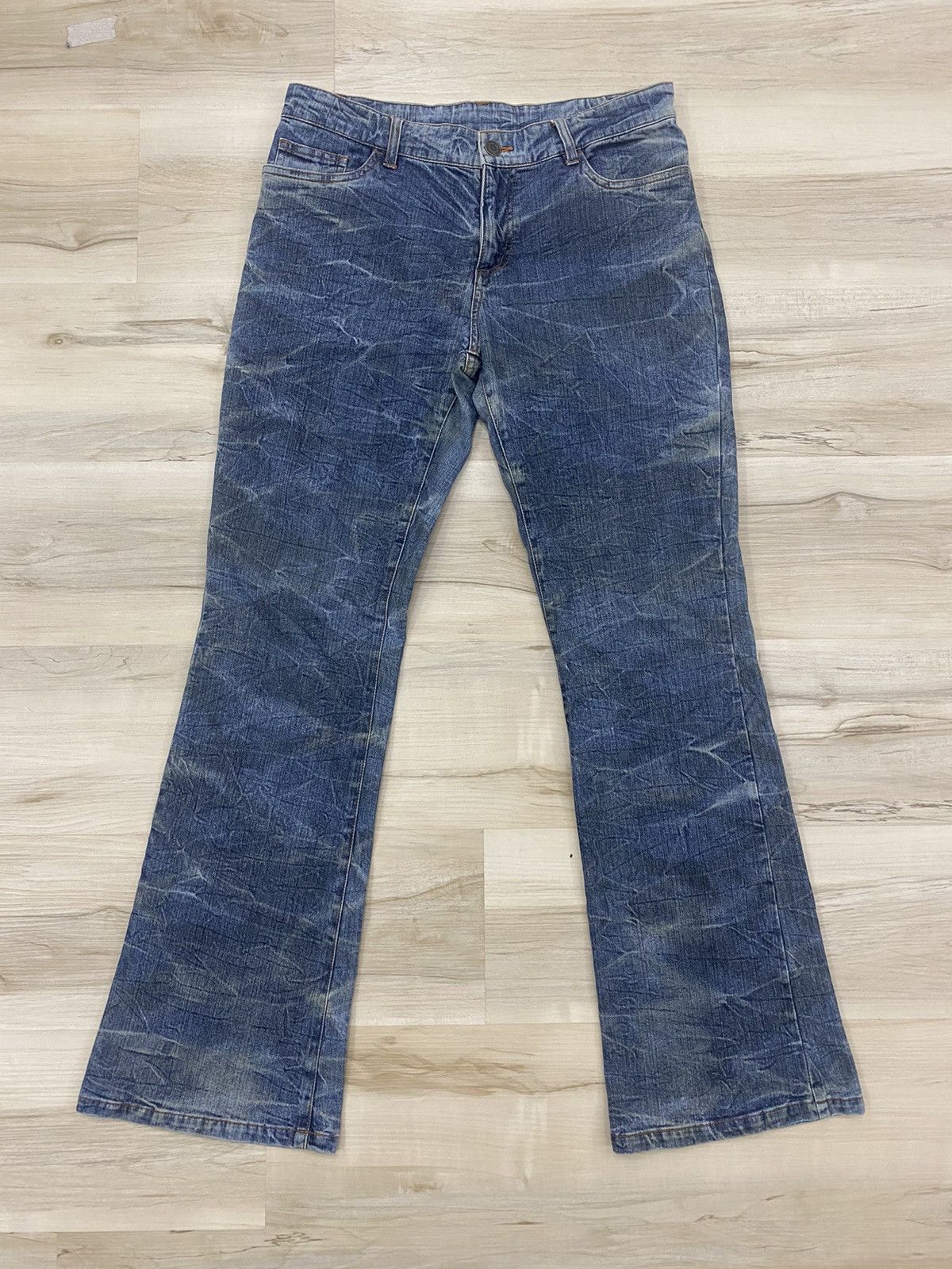 Hysteric Glamour × If Six Was Nine × Le Grande Bleu (L.G.B.) Joky Gal Flared Distressed Jeans Size US 32 / EU 48 - 1 Thumbnail