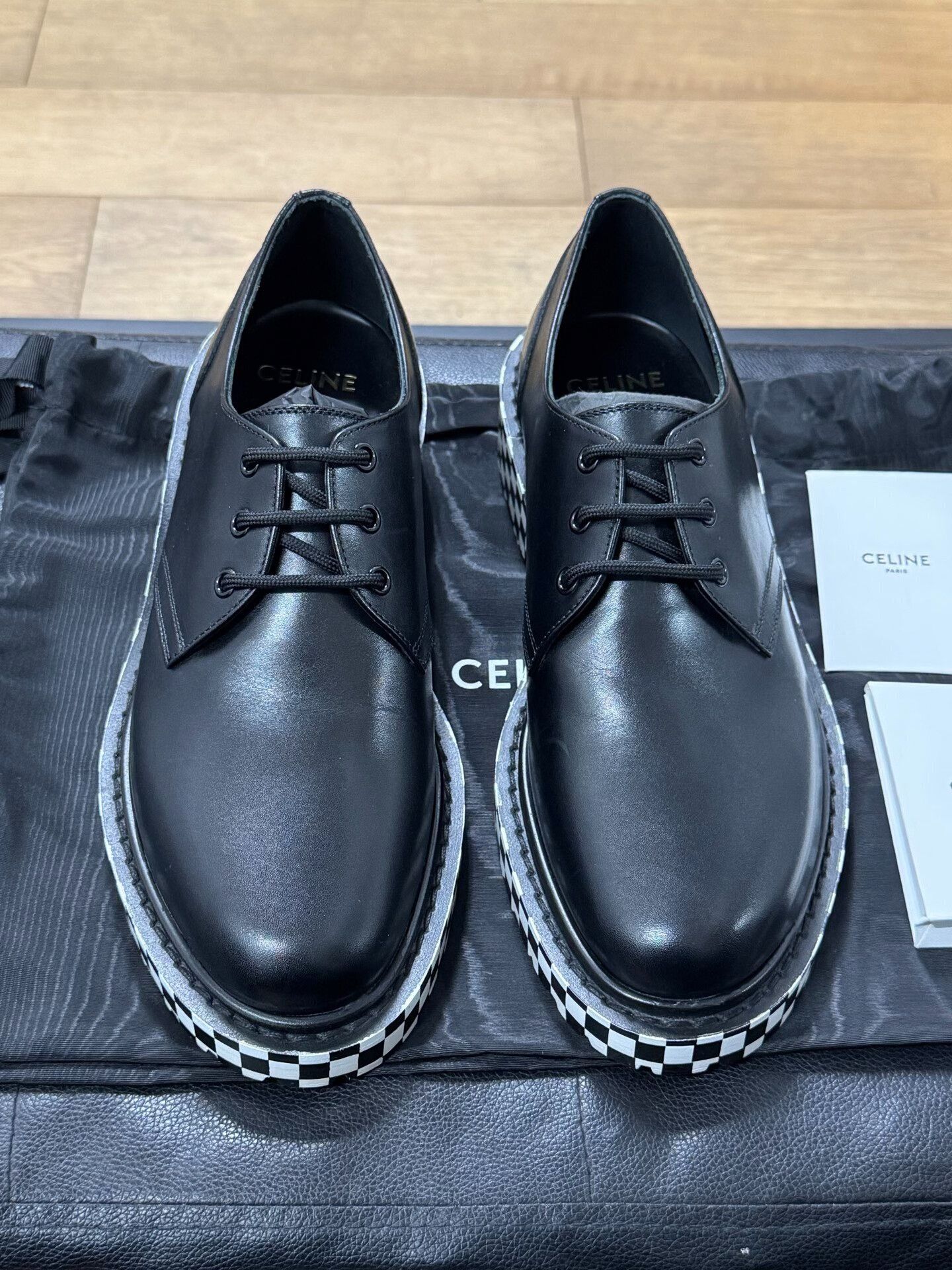 Celine celine black leather casual derby shoes Size US 10.5 / EU 43-44 - 1 Thumbnail