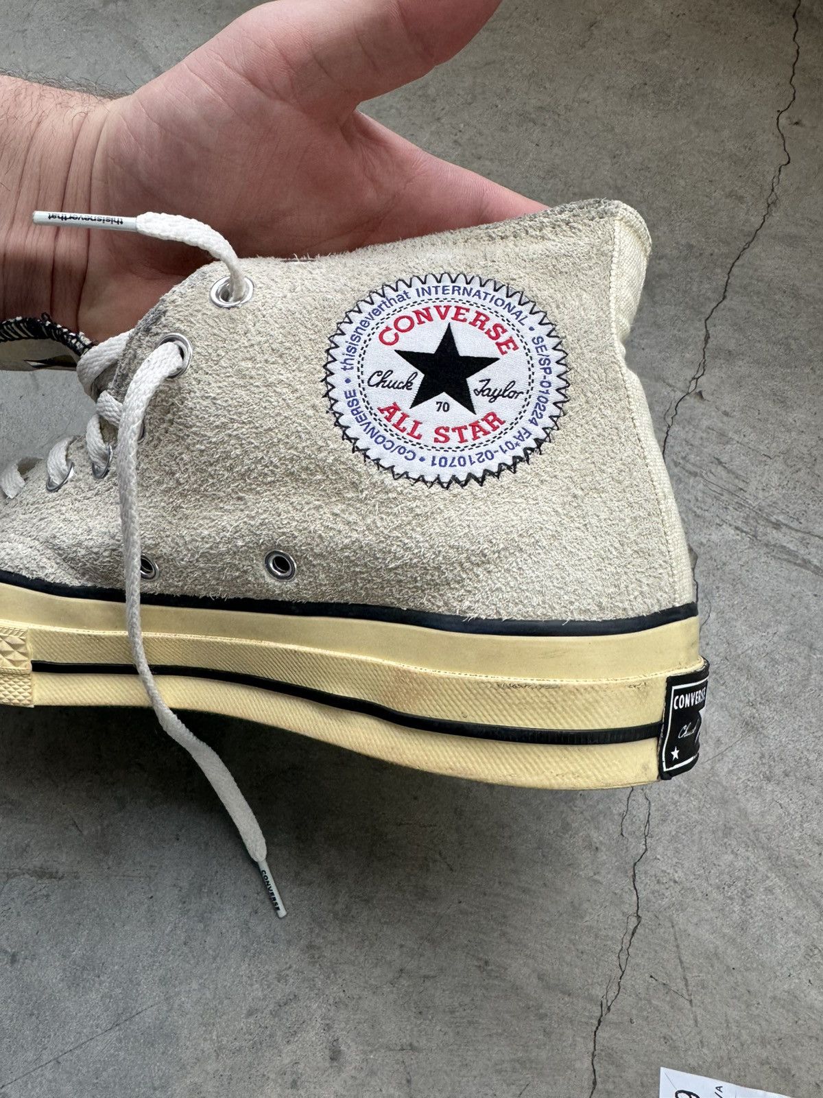 thisisneverthat Thisisneverthat Suede Aged High Top Chucks Converse Size US 7.5 / EU 40-41 - 8 Thumbnail