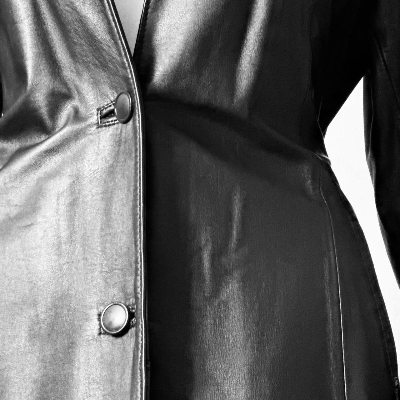 Vintage Super long matrix leather coat Size M / US 6-8 / IT 42-44 - 3 Thumbnail