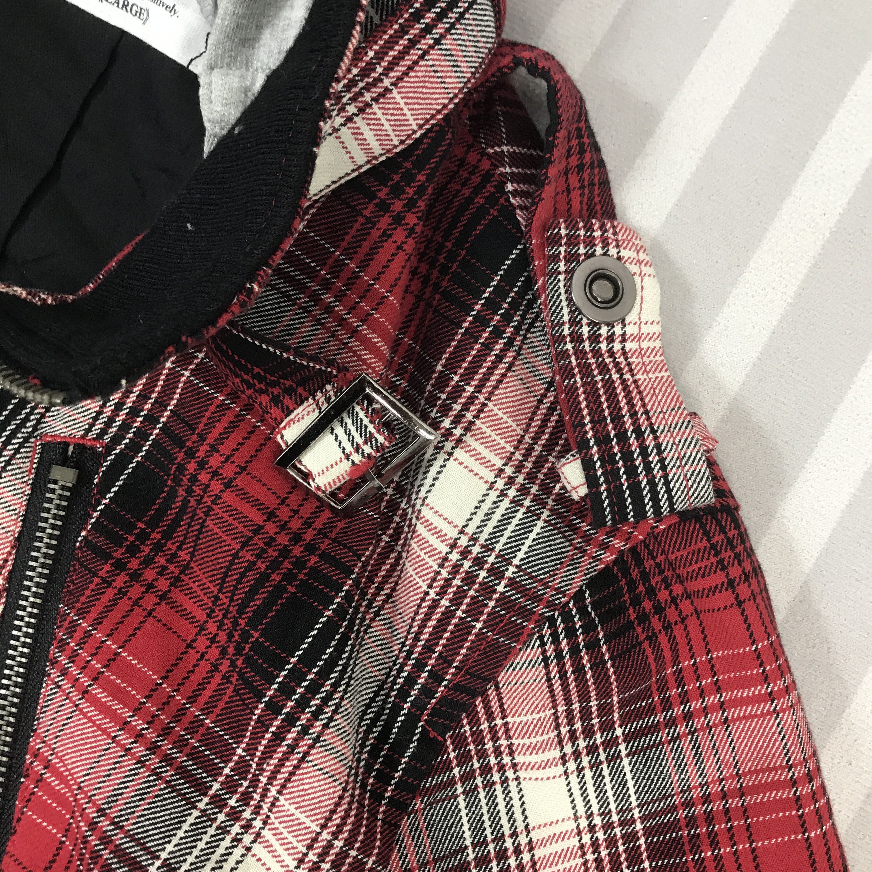 Japanese Brand Vintage Soves Punk Style tartan hoodie Jacket K62B17 Size US L / EU 52-54 / 3 - 10 Thumbnail