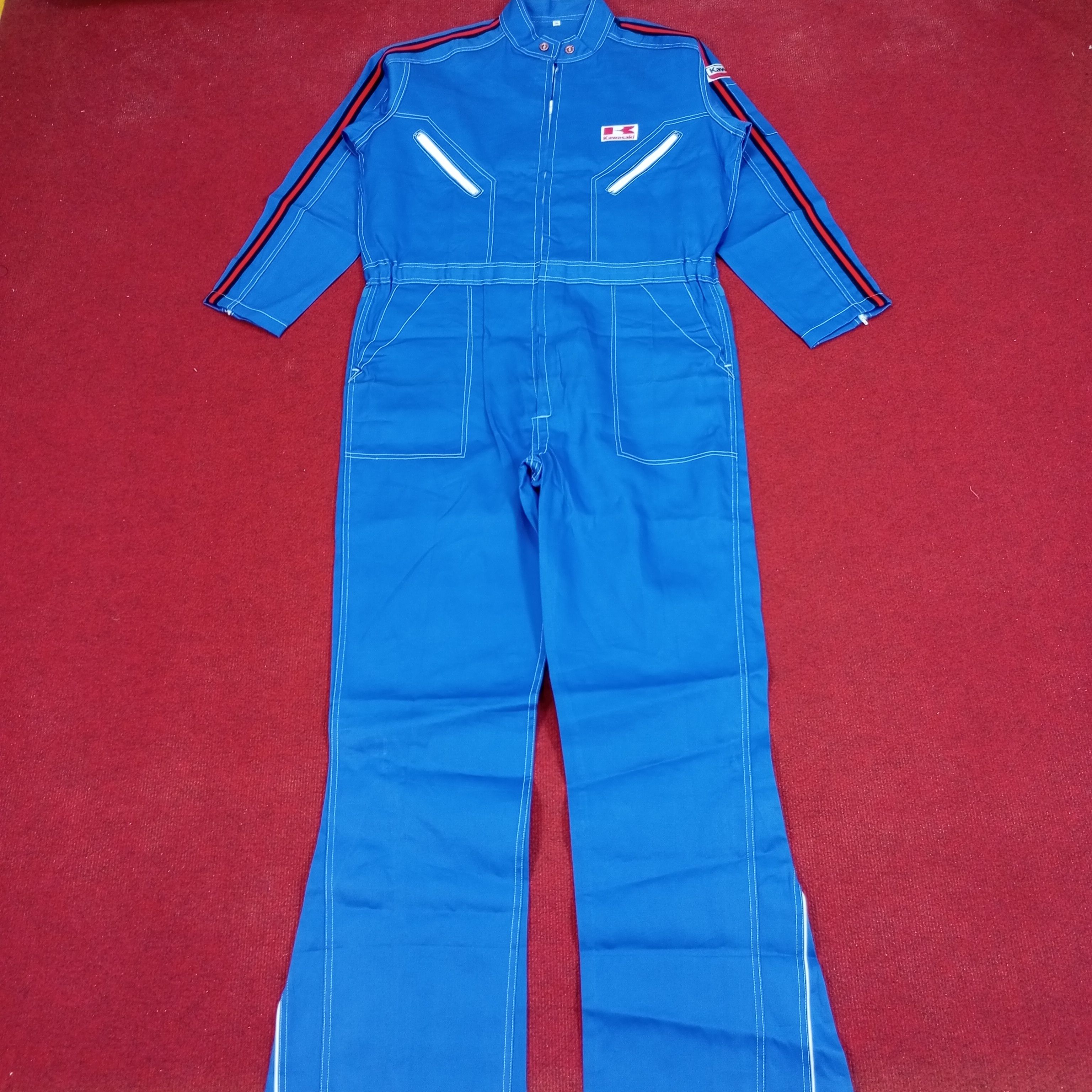 Japanese Brand × Vintage Kawasaki Racing Japanese Brand Coverall Jacket Size US L / EU 52-54 / 3 - 4 Thumbnail