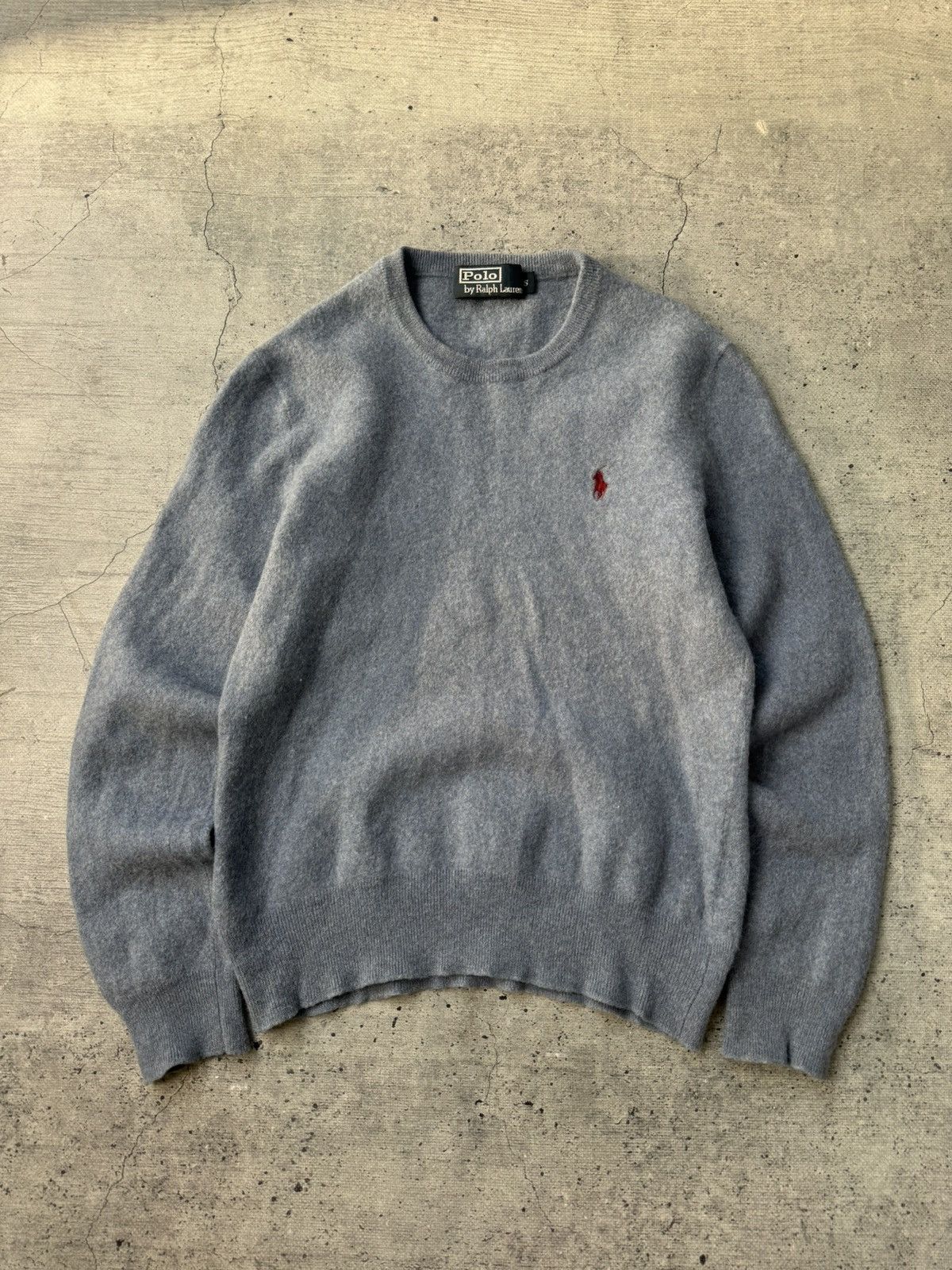 Polo Ralph Lauren Vintage Polo Ralph Lauren Blue Lambs Wool Crewneck Sweater Size US XXS / EU 40 - 1 Thumbnail