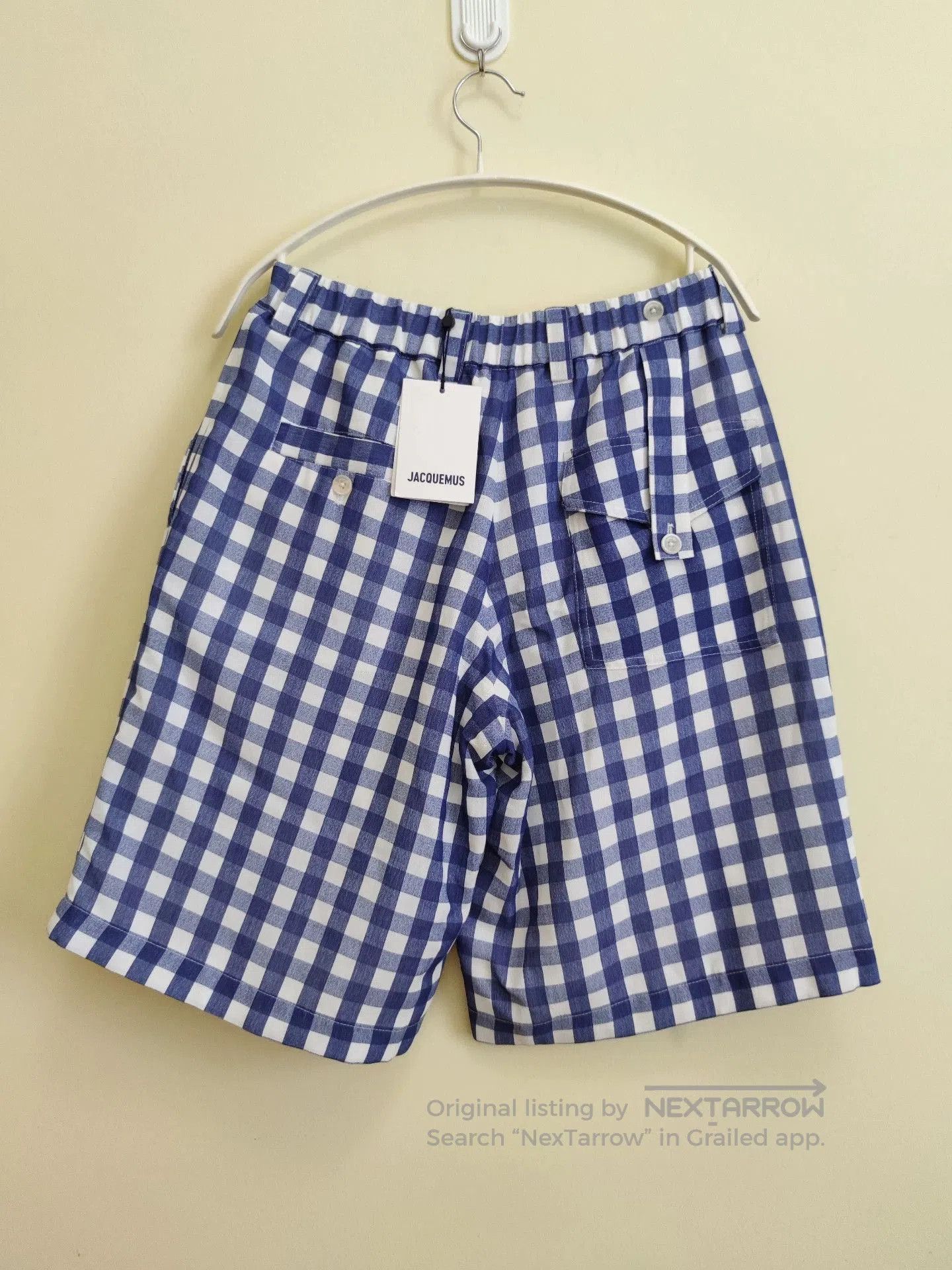 Jacquemus Jacquemus Blue and White Checkered Shorts. Size US 30 / EU 46 - 4 Thumbnail