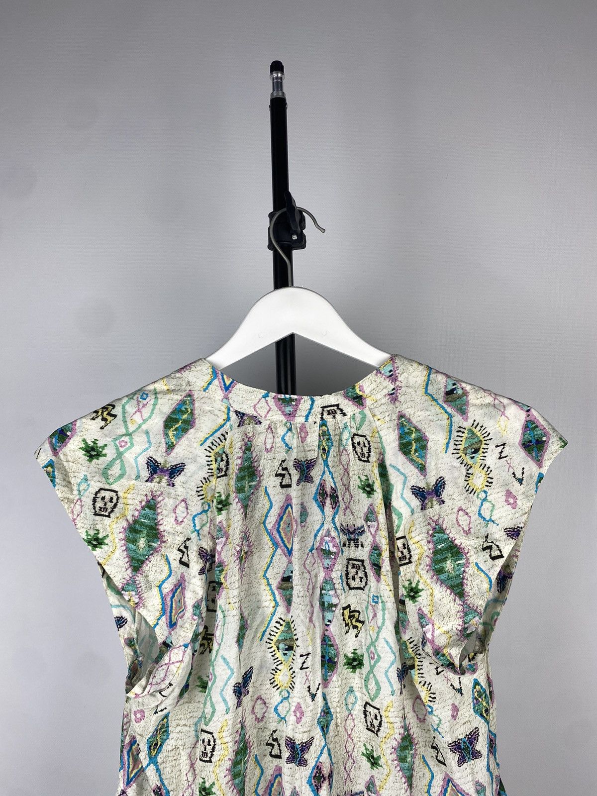 Designer × Zadig & Voltaire Zadig&Voltaire Monogram Graphic Print Blouse Size L / US 10 / IT 46 - 7 Thumbnail