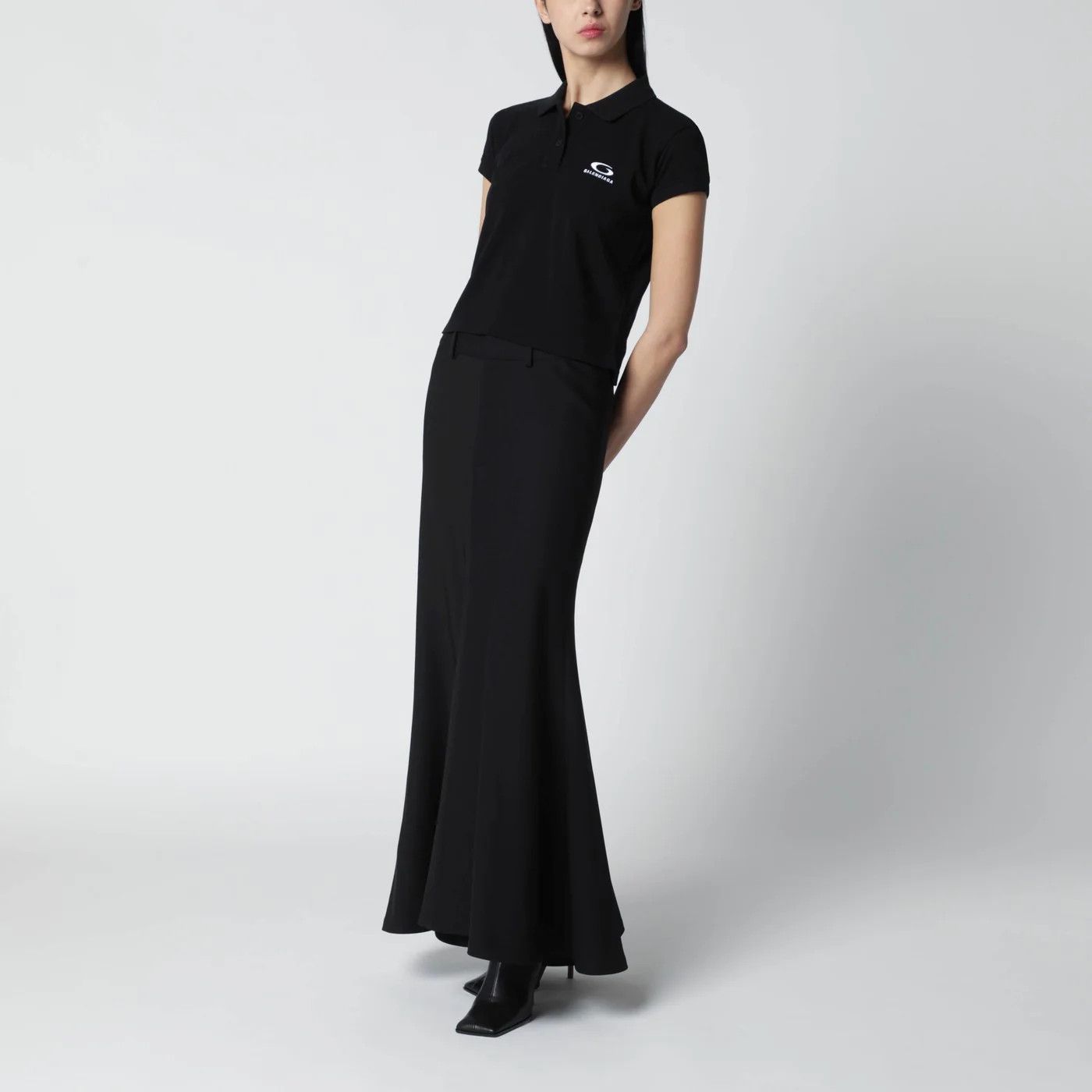 Balenciaga o1d2blof0426 Classic Polo Shirt in Black Size M / US 6-8 / IT 42-44 - 2 Thumbnail