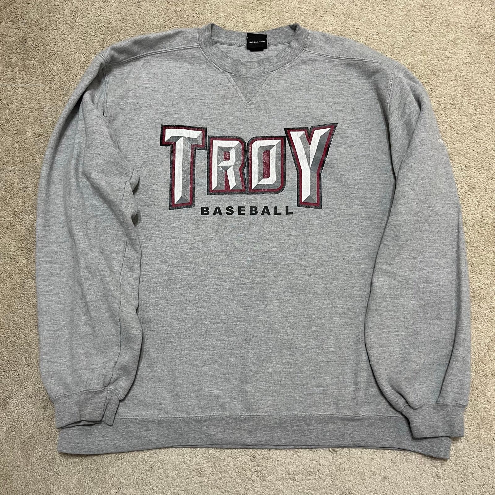 Adidas Adidas Troy University Baseball College Grey Crewneck XL Size US XL / EU 56 / 4 - 1 Thumbnail