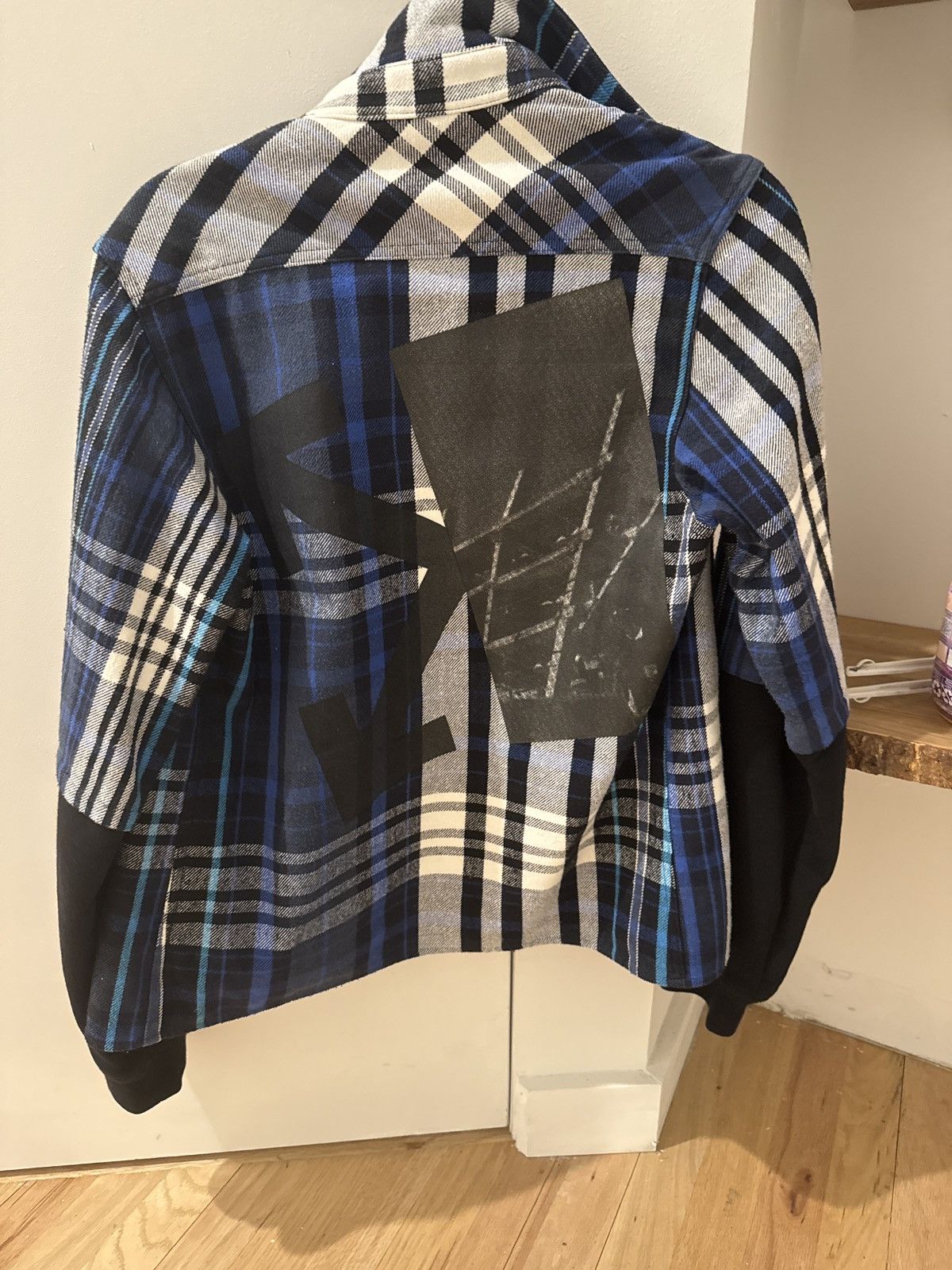 Off-White Off white flannel crewneck hybrid thing Size US XXS / EU 40 - 2 Thumbnail