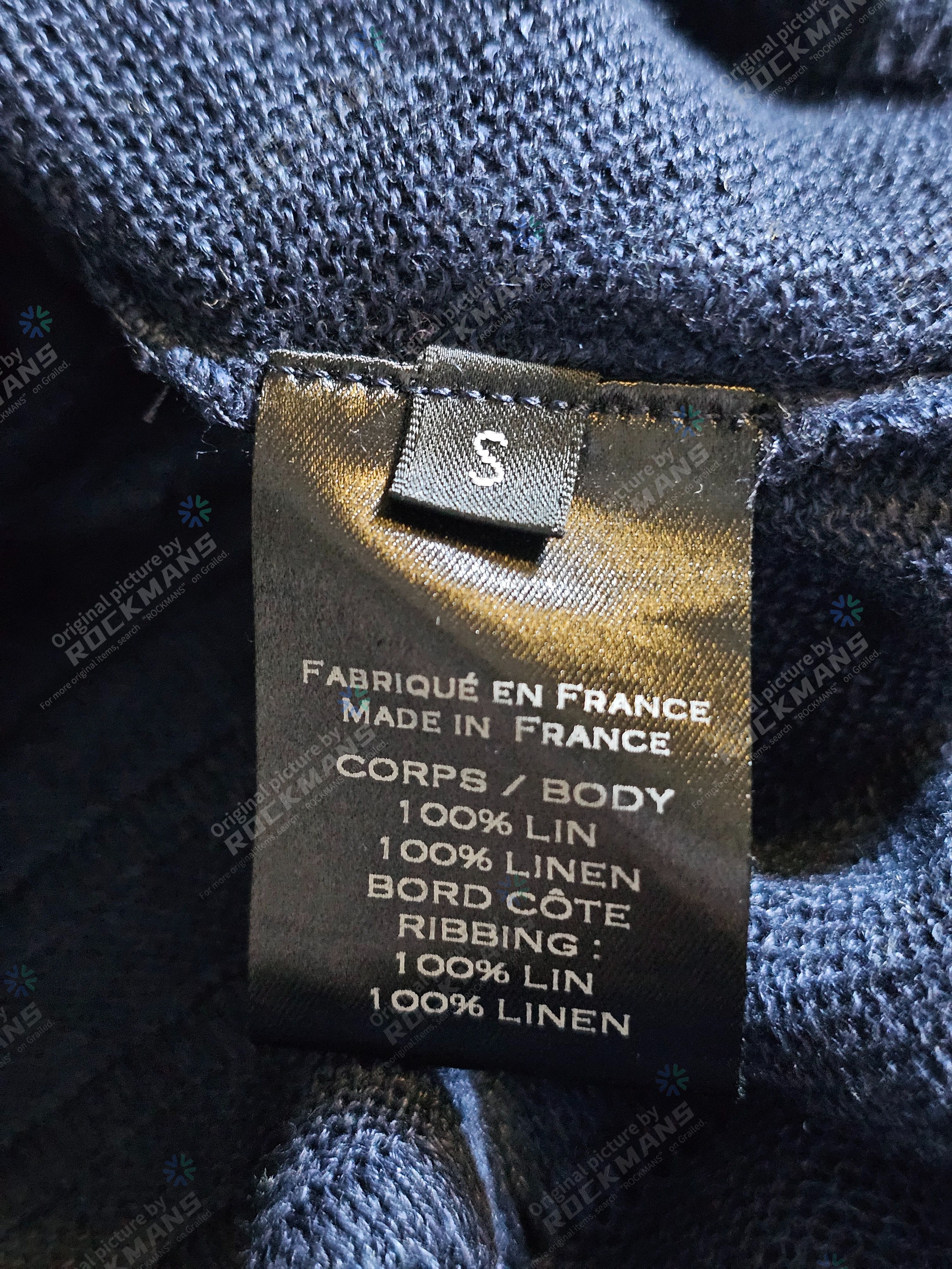 Balmain BALMAIN Linen Navy Stripe Gold Button Distressed Sweater S Size US S / EU 44-46 / 1 - 9 Thumbnail
